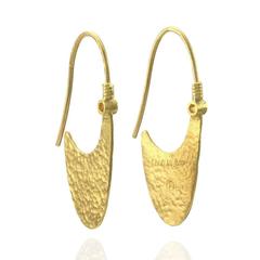 Gurhan Hammered Gold Drop Earrings