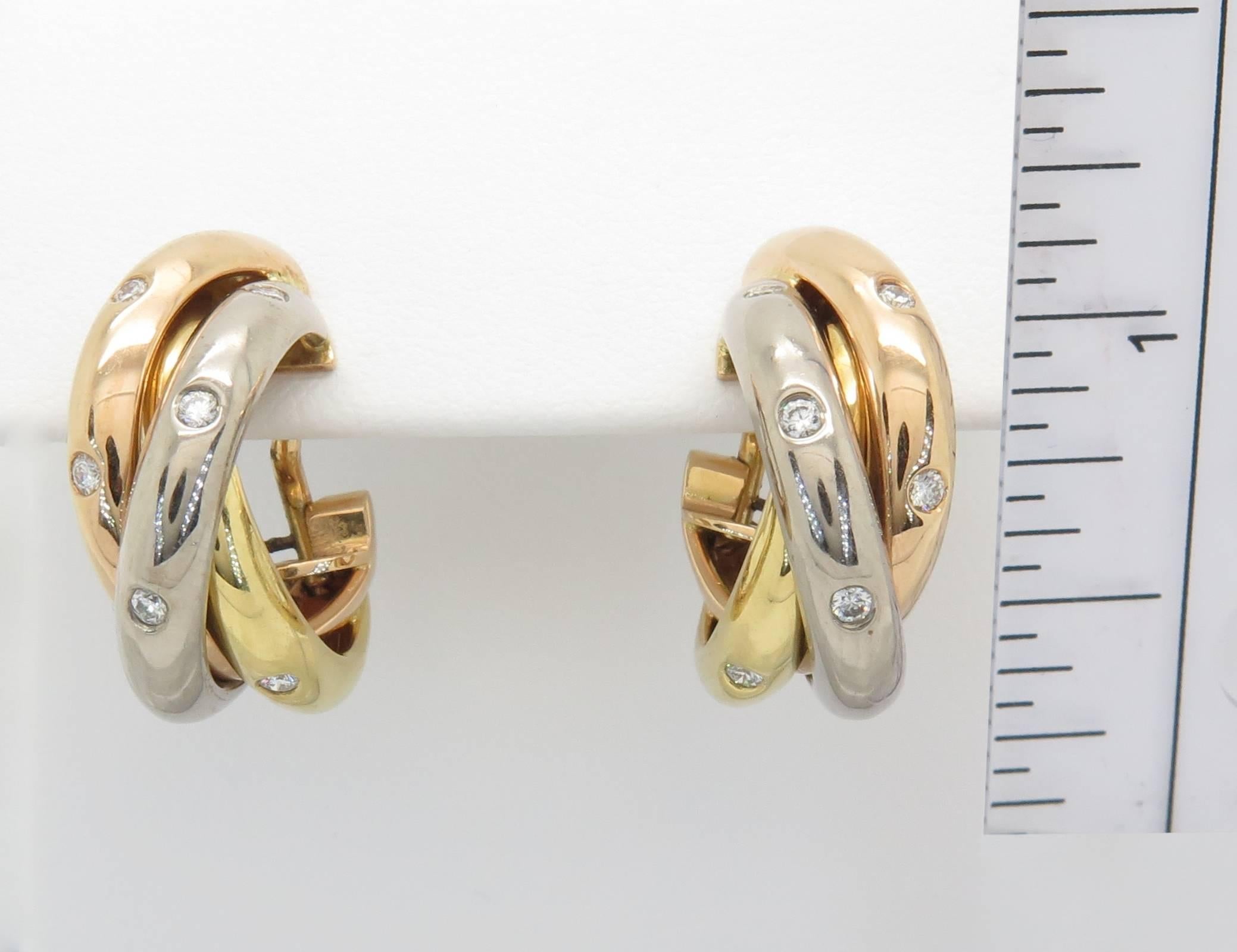 Cartier Diamond Gold Trinity de Cartier Earrings 4