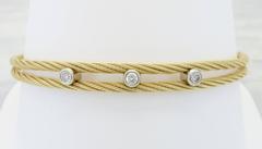 Diamond and Gold Mesh Twist Bracelet