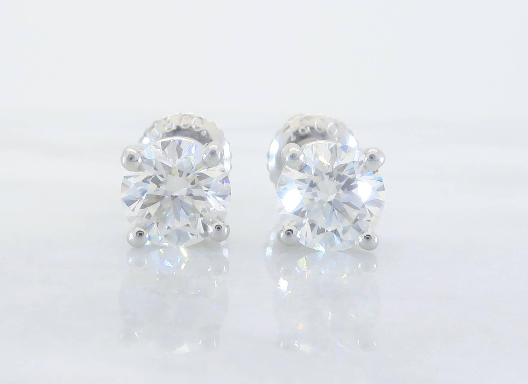 Platinum Tiffany & Co. Diamond Stud Earrings  1