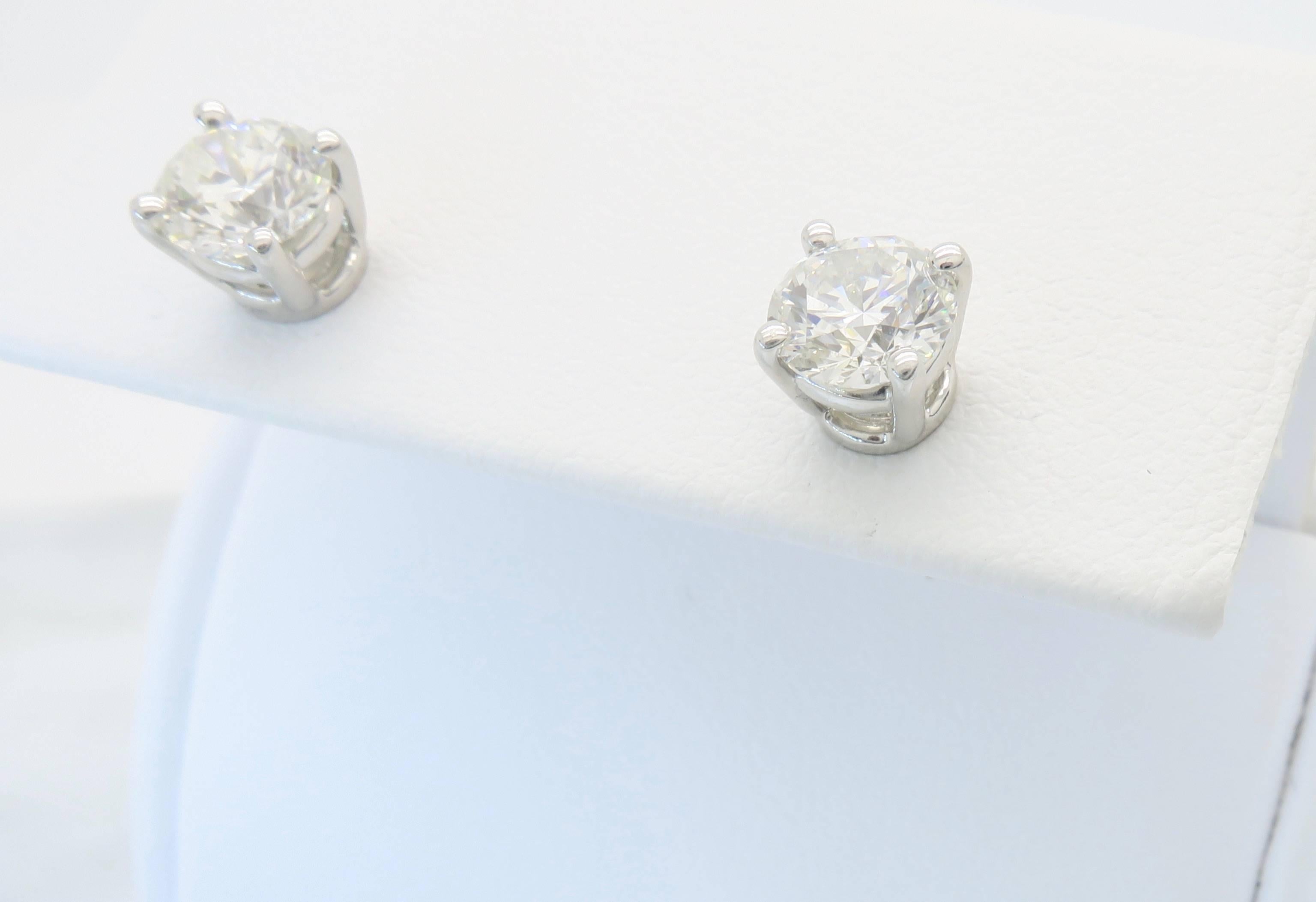 Platinum Tiffany & Co. Diamond Stud Earrings  3