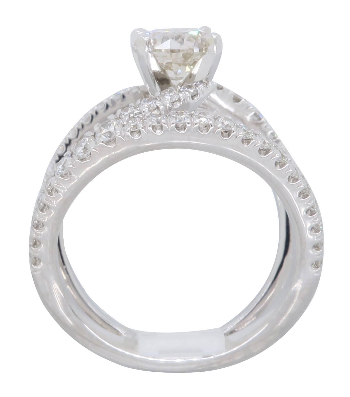 Gabriel & Co. Nova 1.75 Carat Diamond Engagement Ring In Excellent Condition In Webster, NY