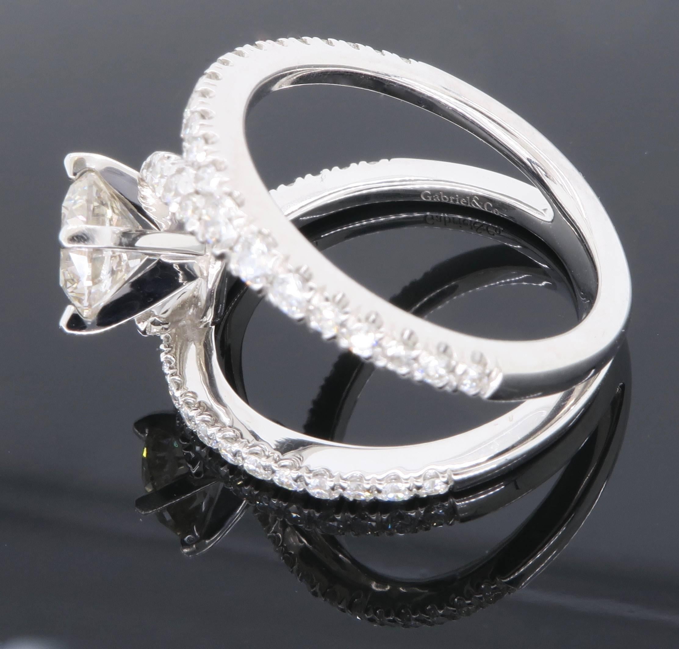 Gabriel & Co. Nova 1.75 Carat Diamond Engagement Ring 4
