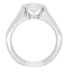 Tension Set Round Brilliant Cut Diamond Engagement Ring
