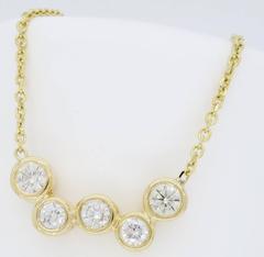 Bubble Style 1.60 Carat Diamond Necklace