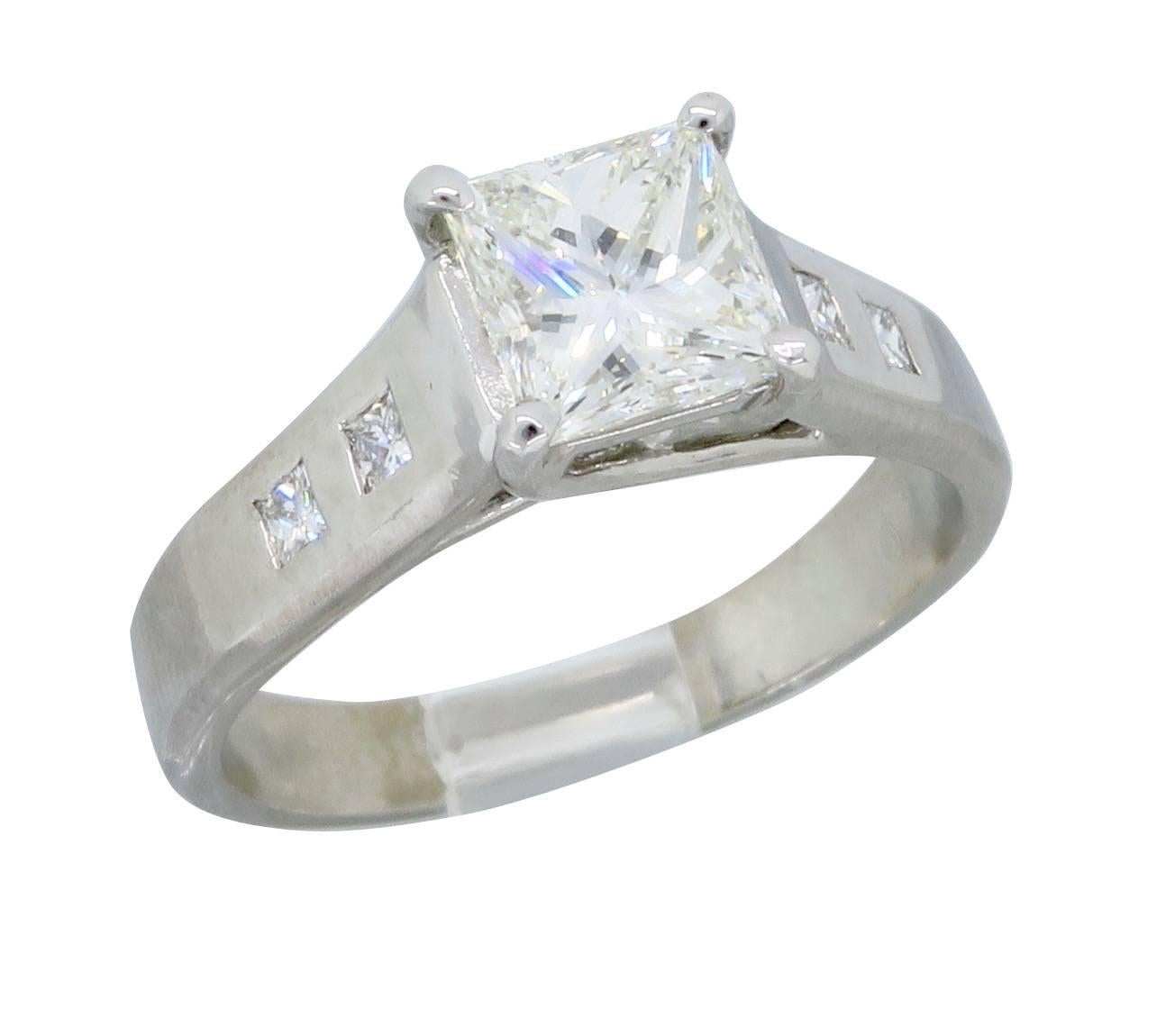 Jeff Cooper Diamond Engagement Ring In Excellent Condition In Webster, NY