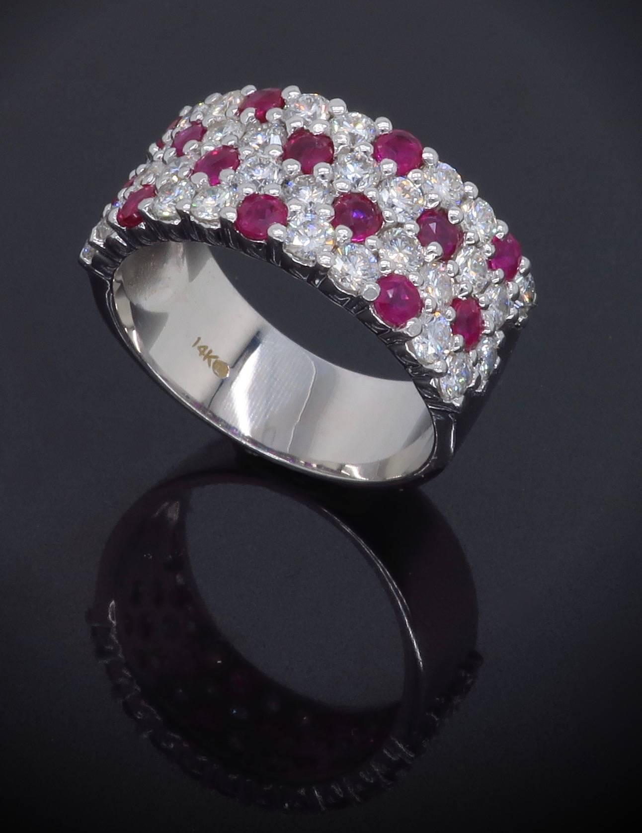 Diamond and Ruby Band Ring  1