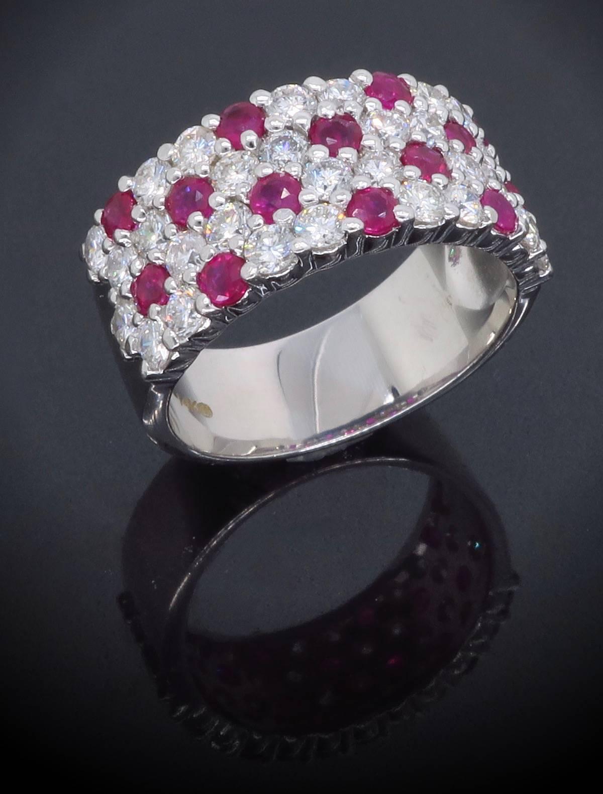 Diamond and Ruby Band Ring  2
