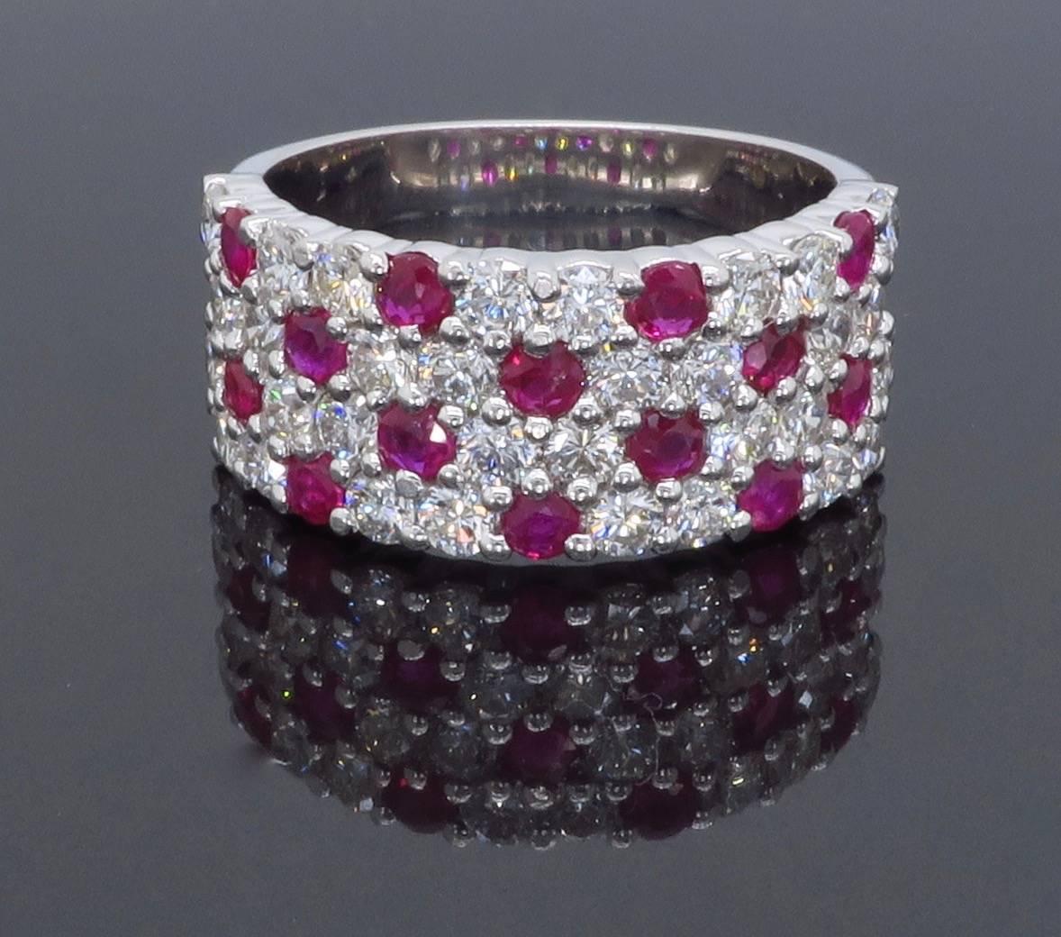 Diamond and Ruby Band Ring  4