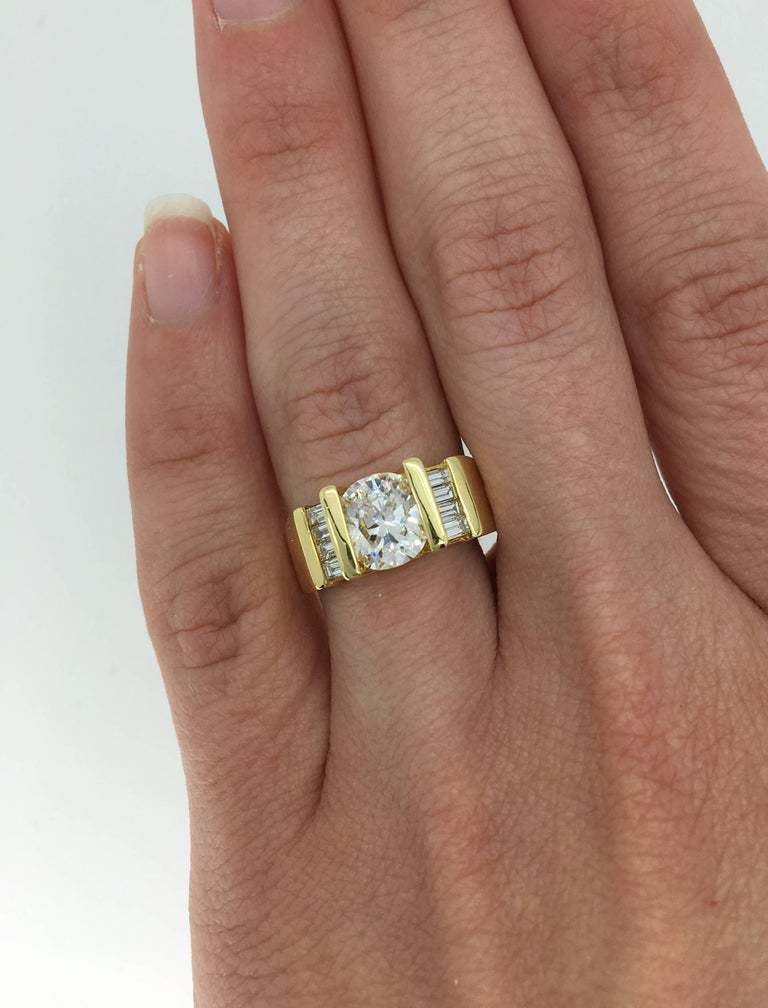 John Atencio 2.01 Carat Oval Cut Diamond Ring For Sale at 1stdibs