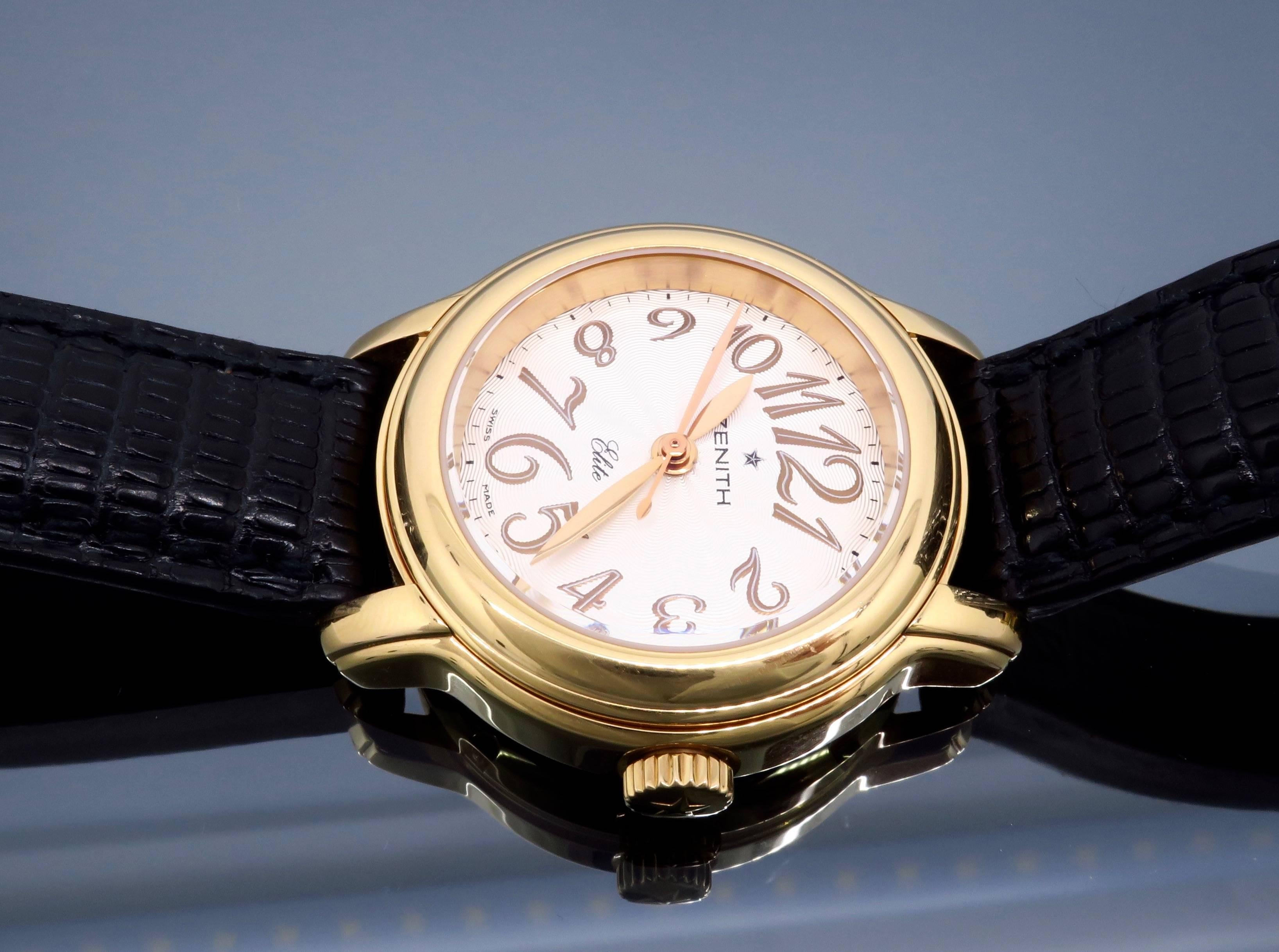Women's Zenith Baby Star Elite Ladies Rose Gold Automatic Wristwatch