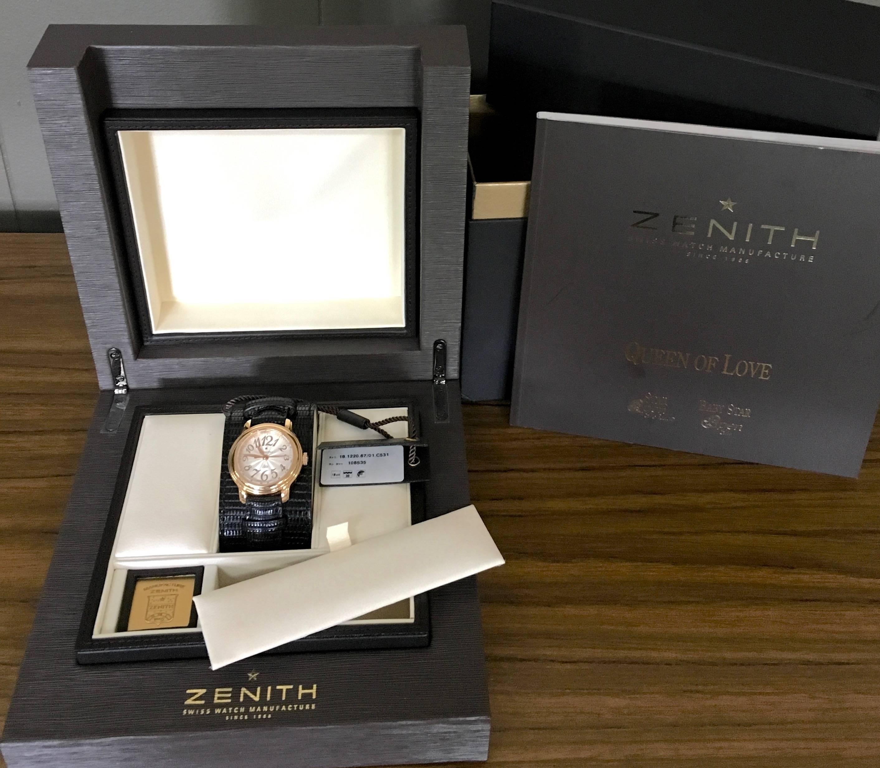 Zenith Baby Star Elite Ladies Rose Gold Automatic Wristwatch  1