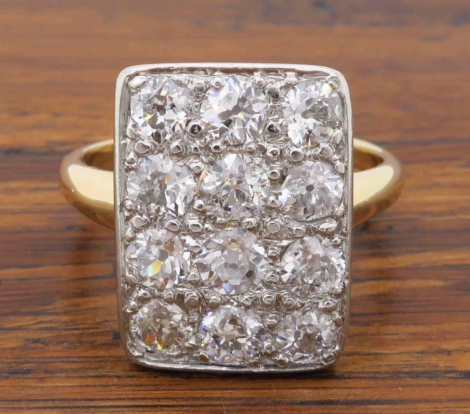 Vintage 1.08 Carat Diamond Cocktail Ring In Excellent Condition In Webster, NY