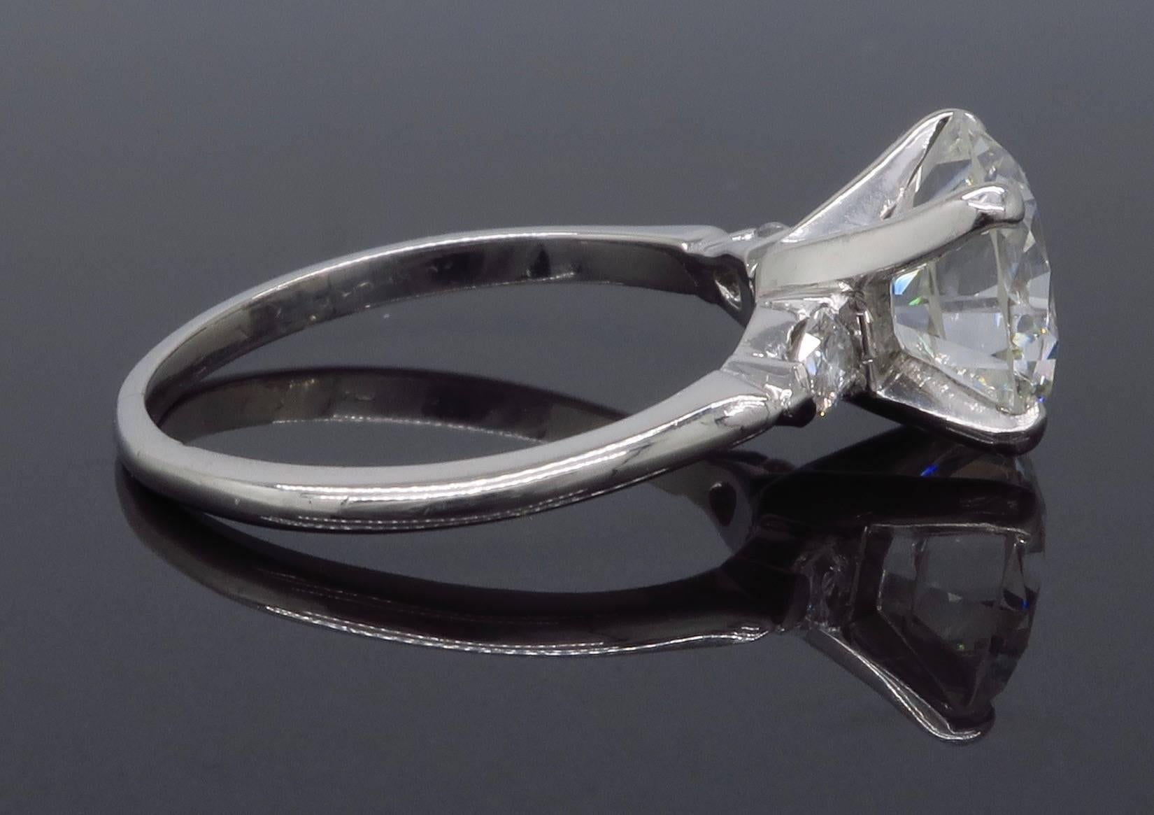 Women's 2.67 Carat Diamond Platinum  Engagement Ring