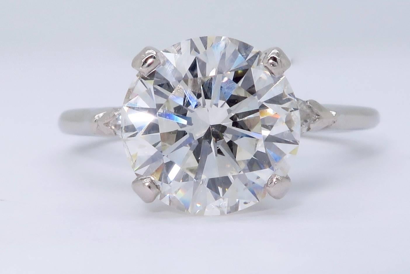 2.67 Carat Diamond Platinum  Engagement Ring 2