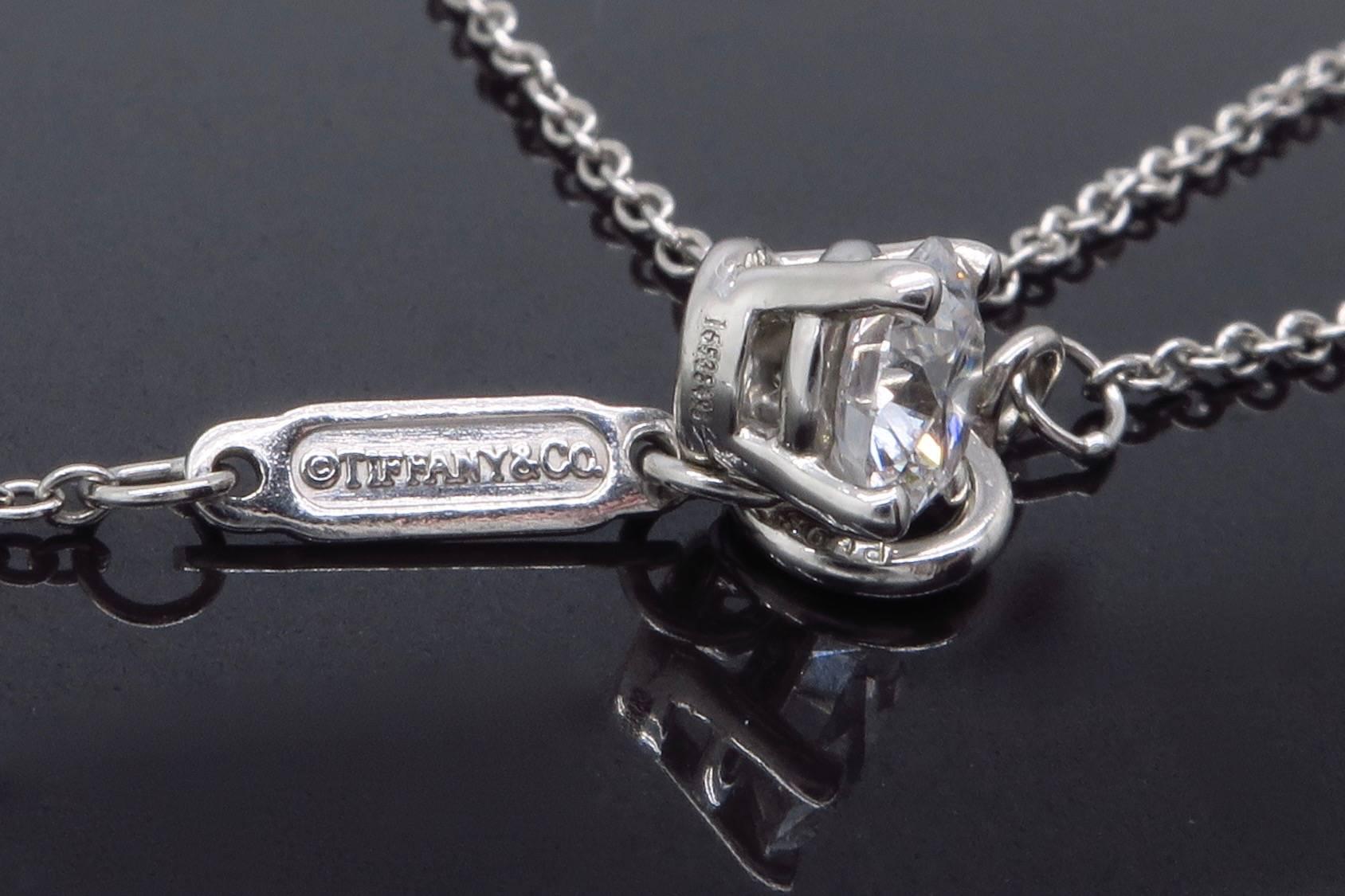 Women's Platinum Tiffany & Co. .45 Carat Diamond Necklace