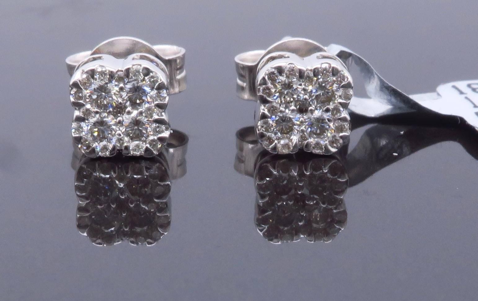 clover diamond earrings