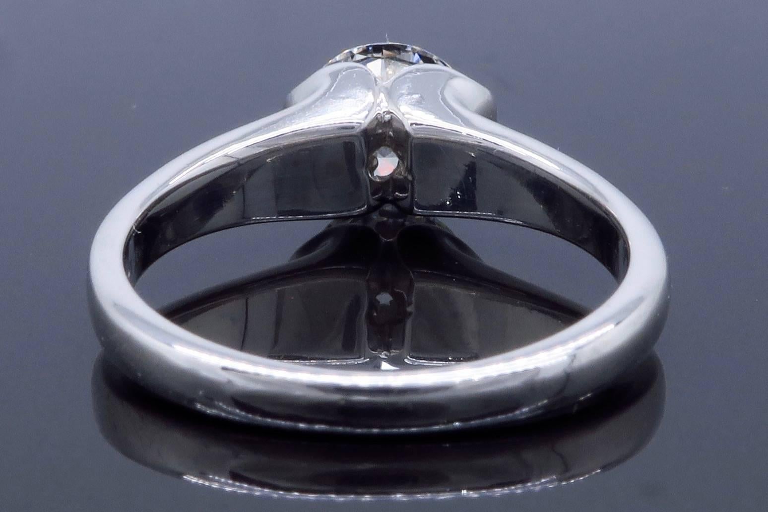 Platinum GIA Certified Solitaire Diamond Engagement Ring 1