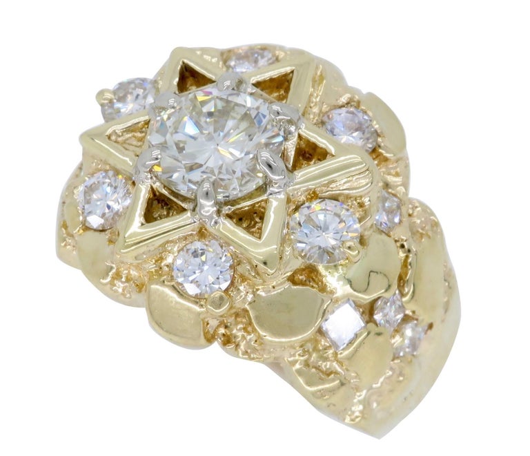 Star of David Men's Diamond Ring at 1stDibs | star of david ring for ...