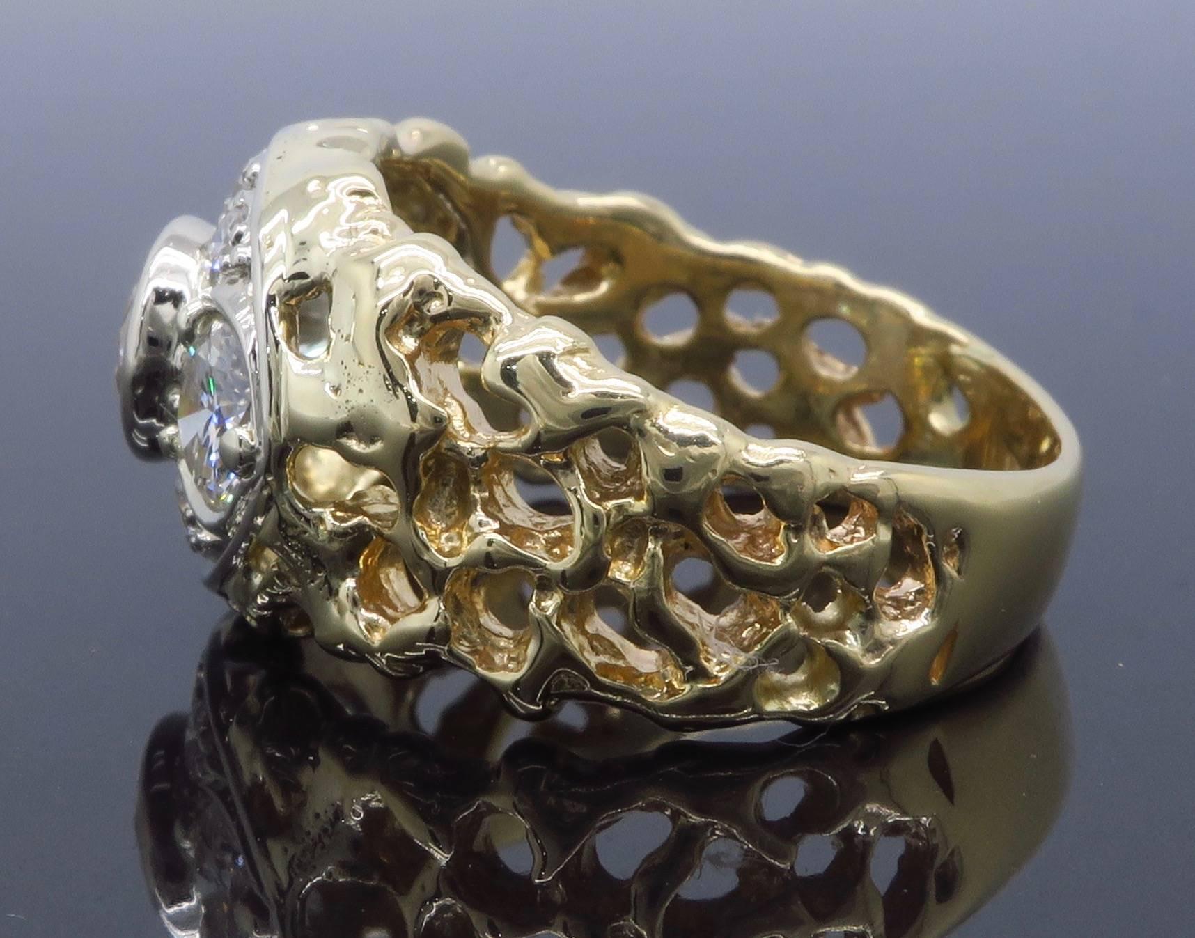 Women's or Men's Custom Three-Stone Diamond Ring