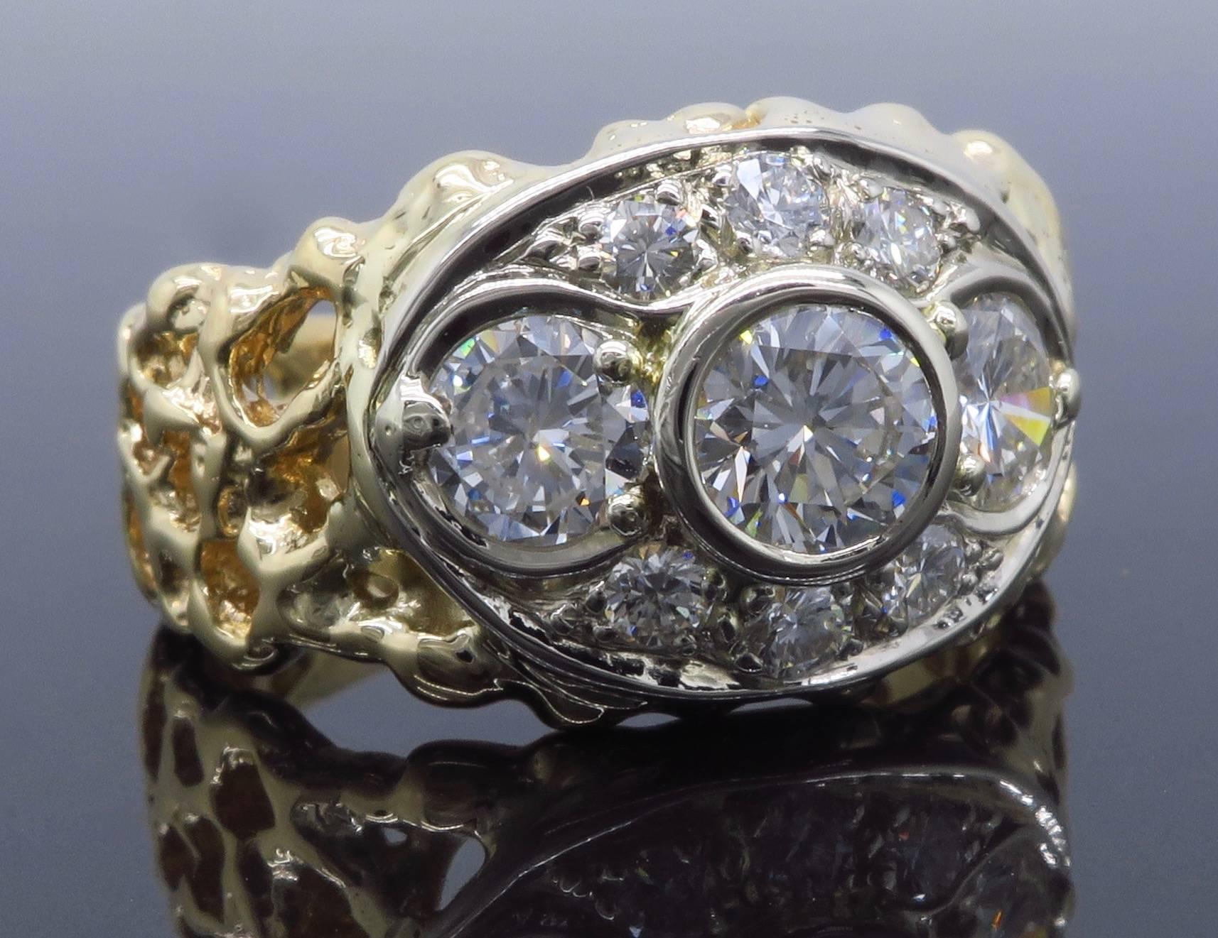 Custom Three-Stone Diamond Ring 3