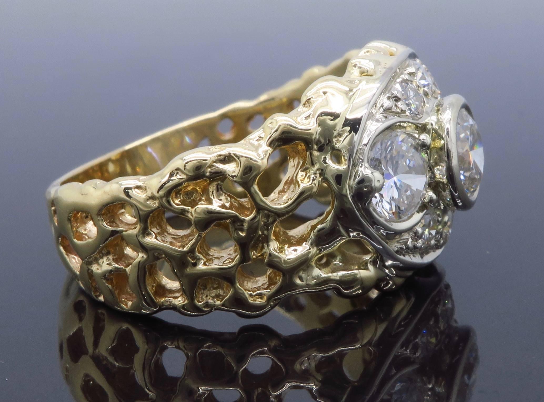 Custom Three-Stone Diamond Ring 2