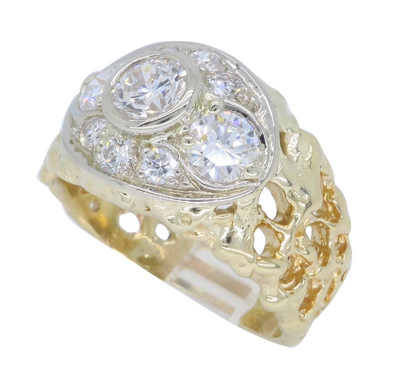 Custom Three-Stone Diamond Ring 4