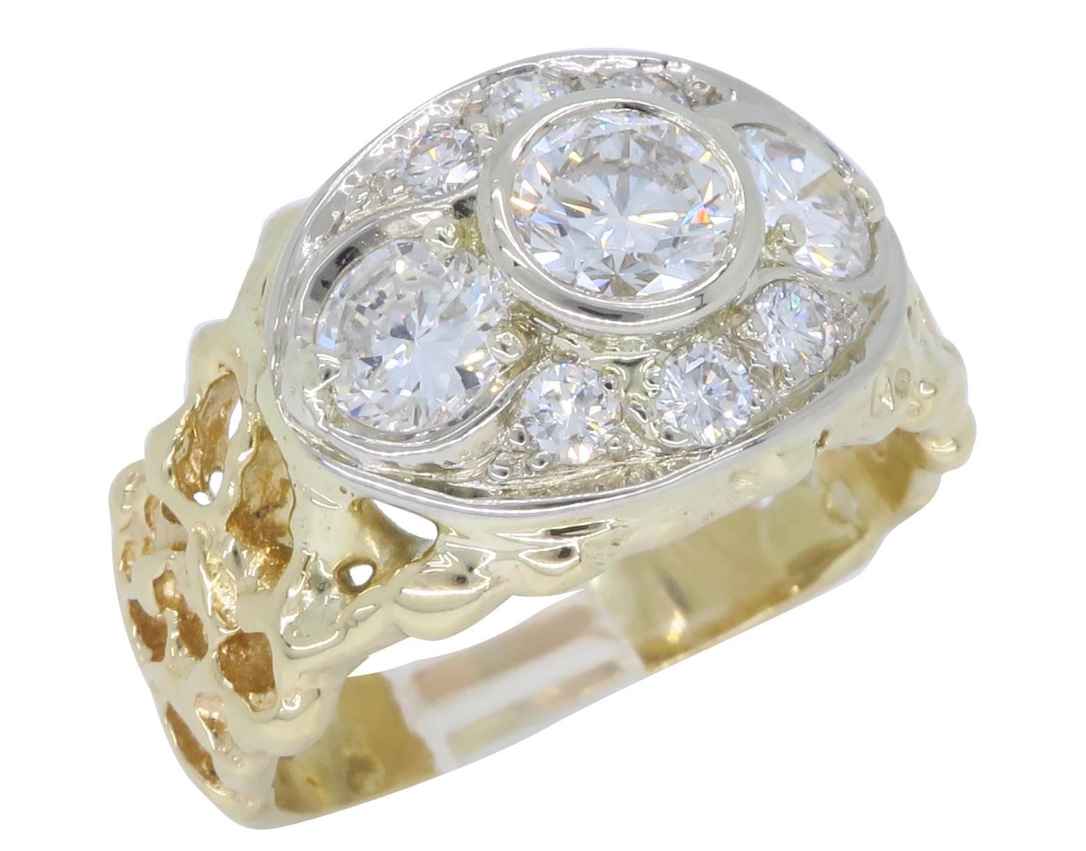 Custom Three-Stone Diamond Ring 5