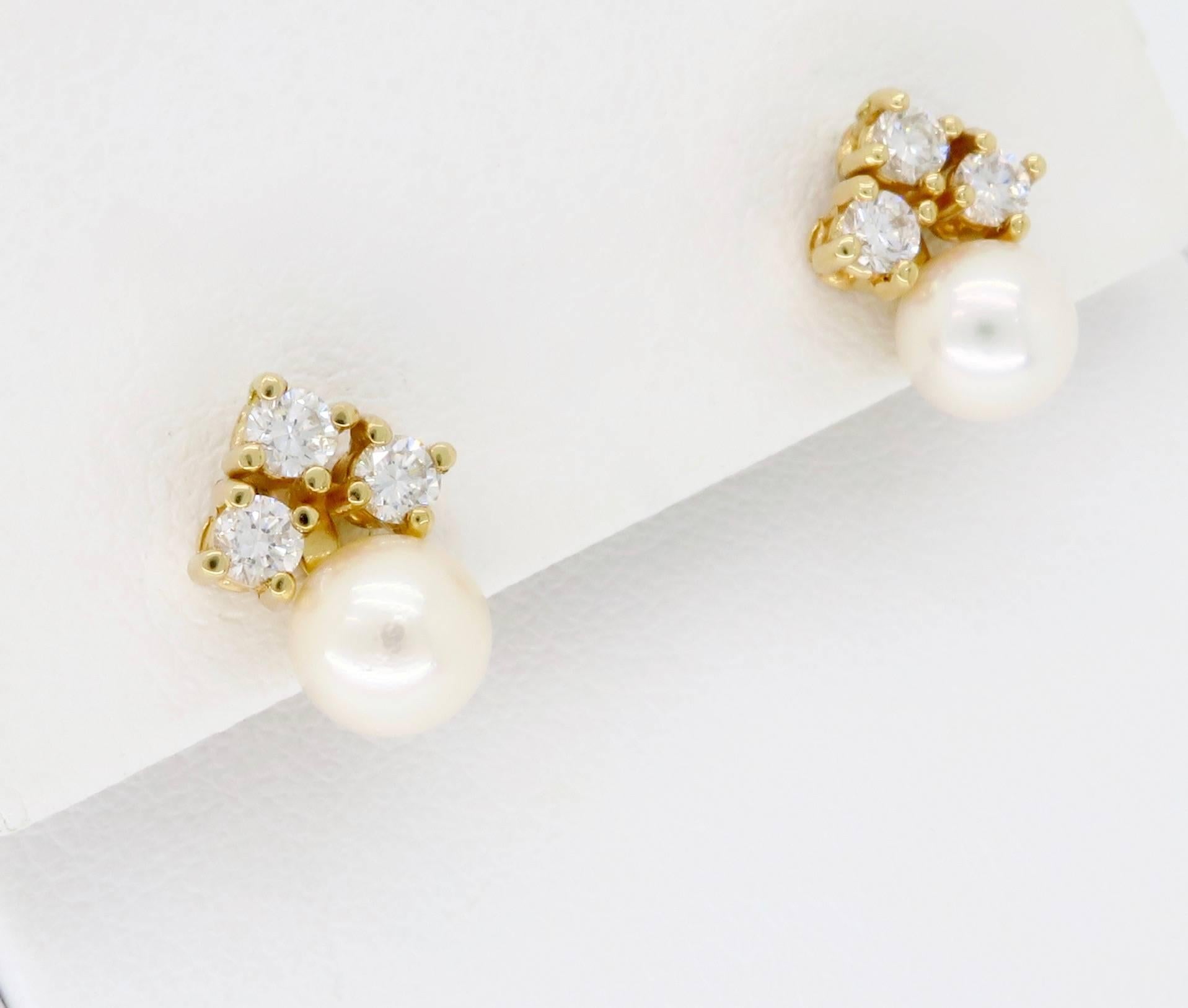 Diamond and Pearl Earrings 2