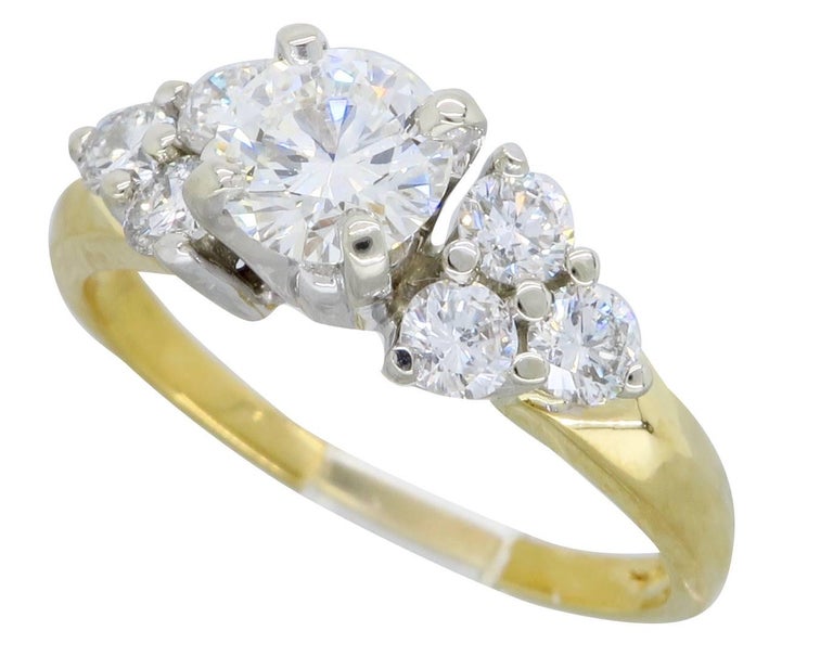 18 Karat A. Jaffe GIA Certified Diamond Engagement Ring at 1stDibs
