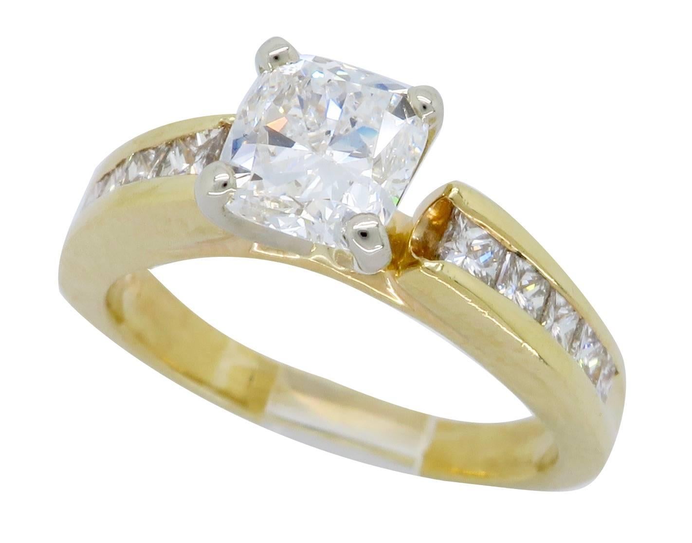 Certified Cushion Cut Diamond Engagement Ring 5
