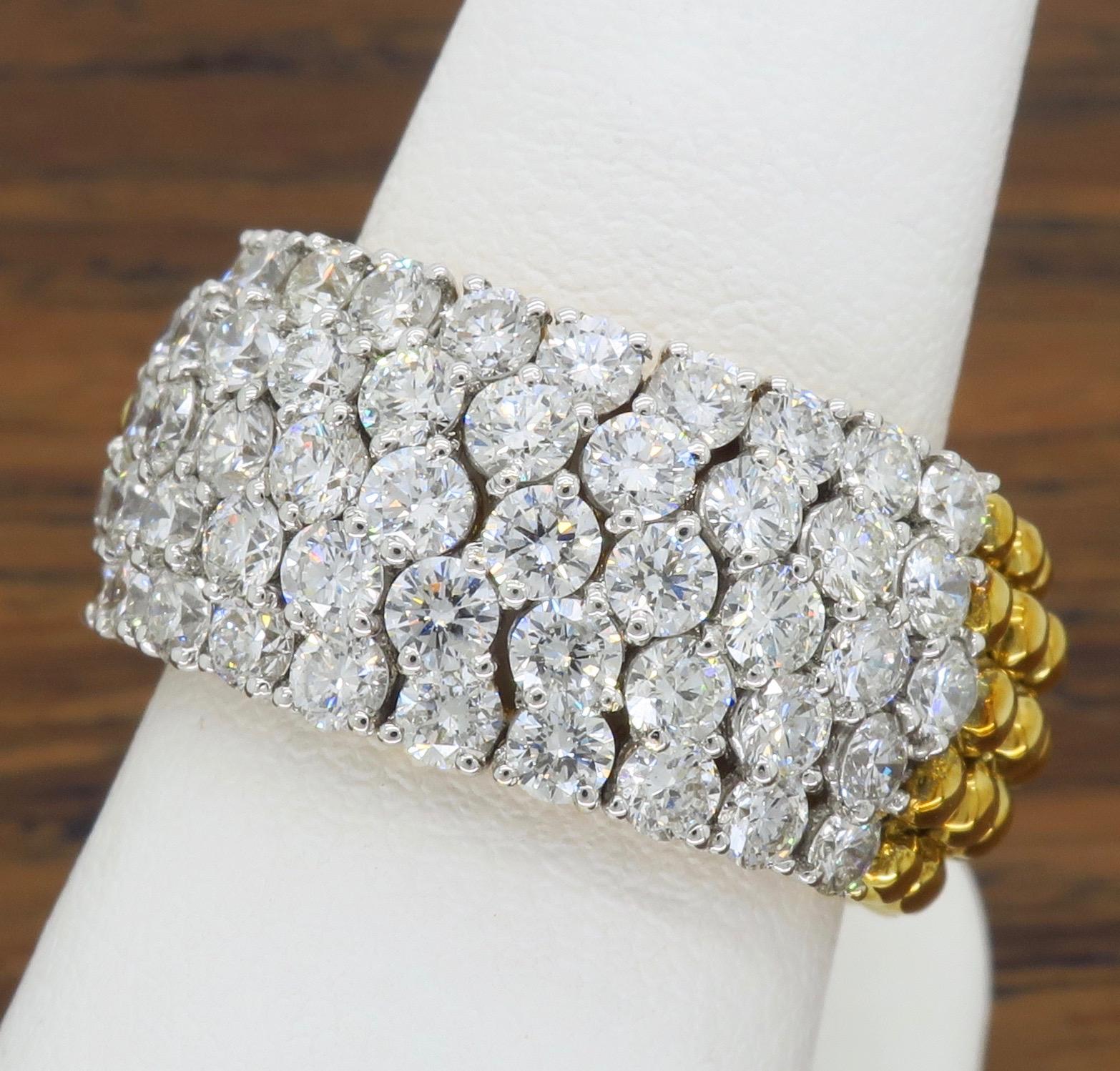 18 Karat Gold 2.50 Carat Movable Diamond Ring In Excellent Condition In Webster, NY