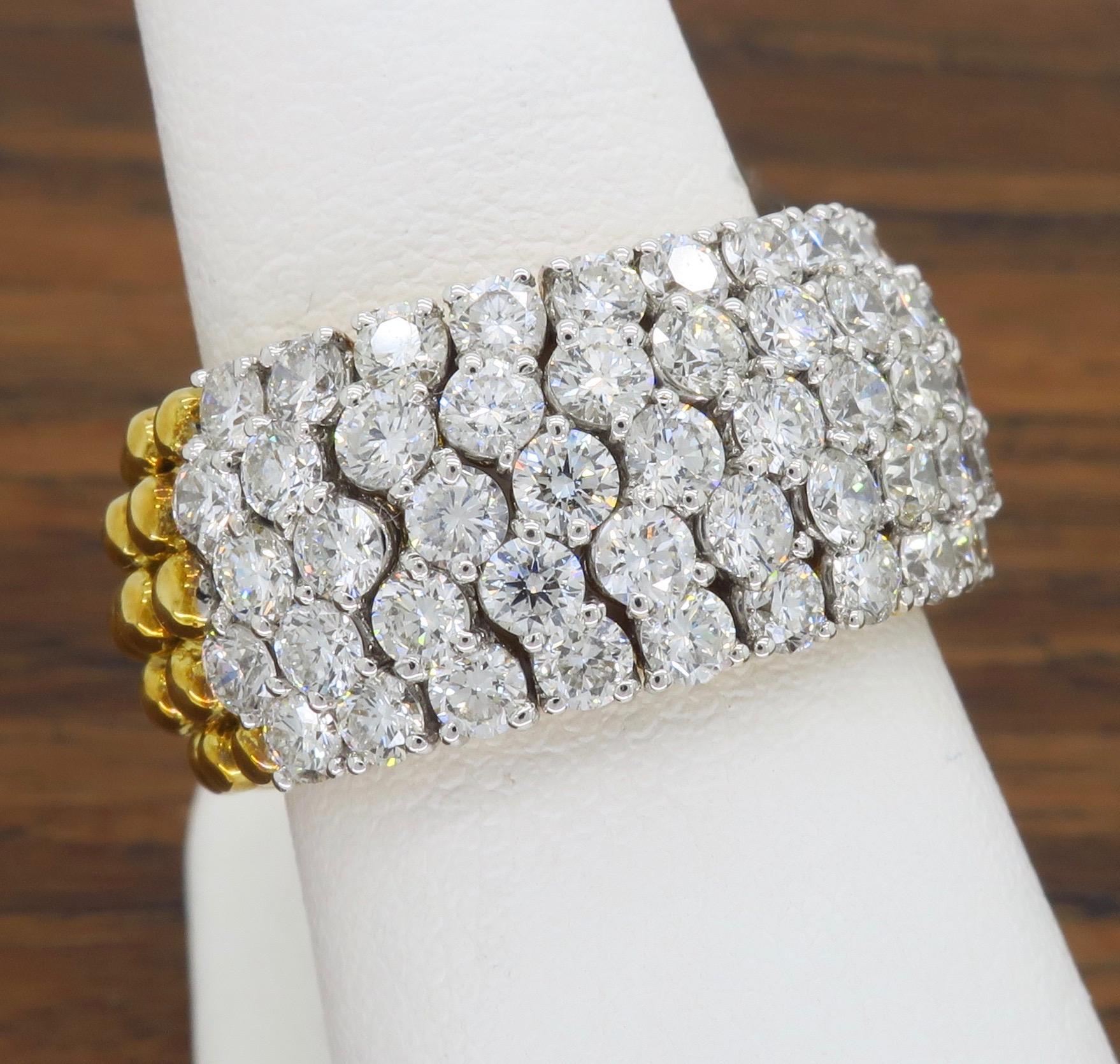 Women's or Men's 18 Karat Gold 2.50 Carat Movable Diamond Ring