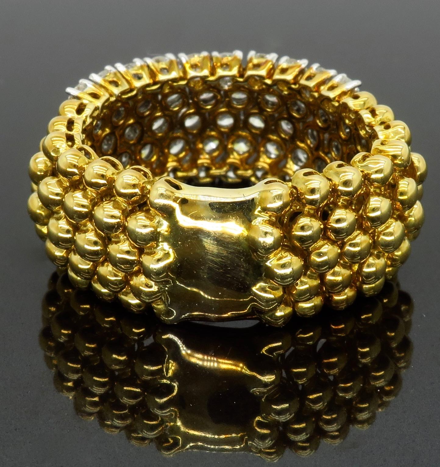 18 Karat Gold 2.50 Carat Movable Diamond Ring 4