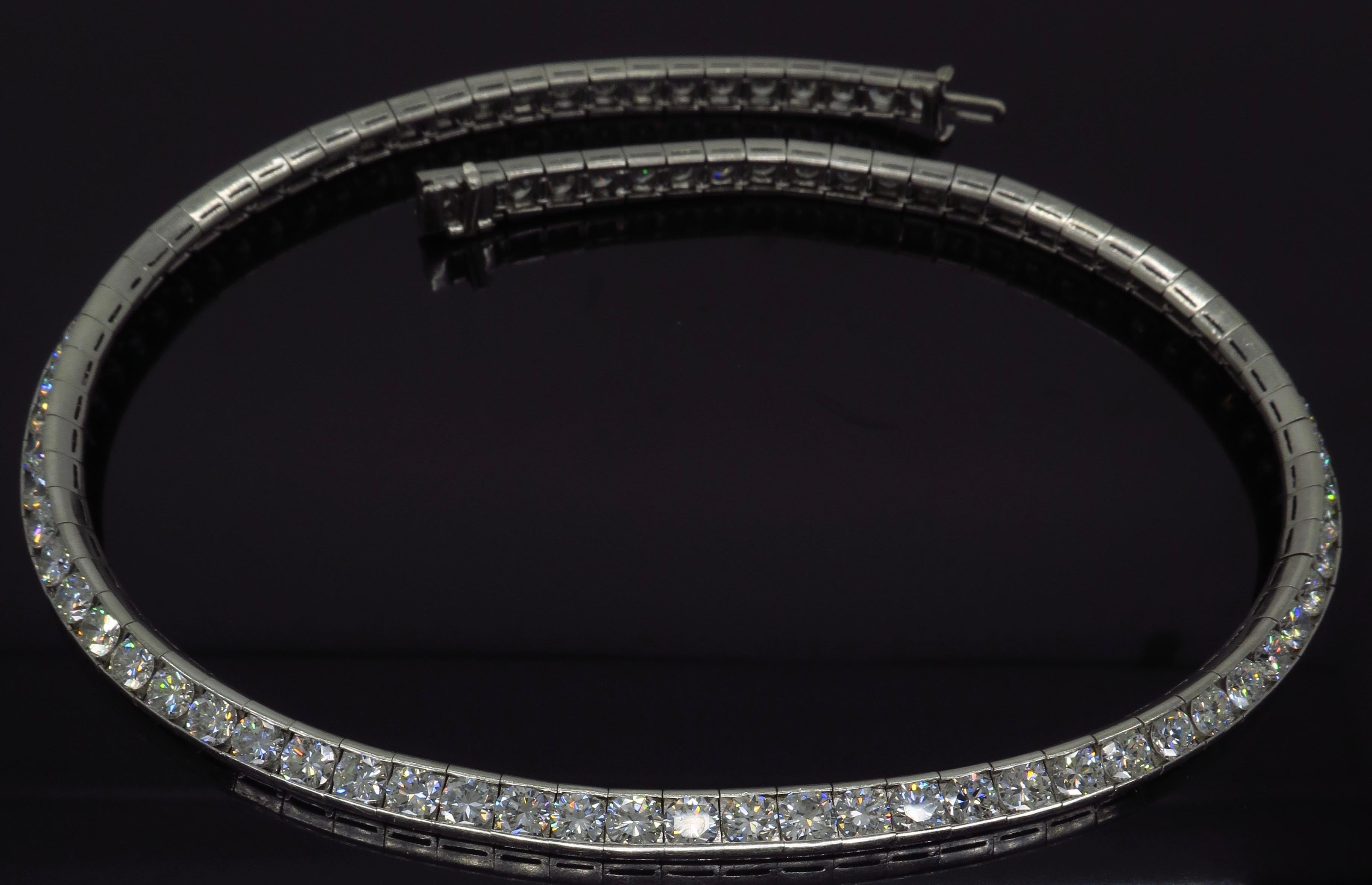 Platinum 25 Carat Diamond Choker Necklace 2