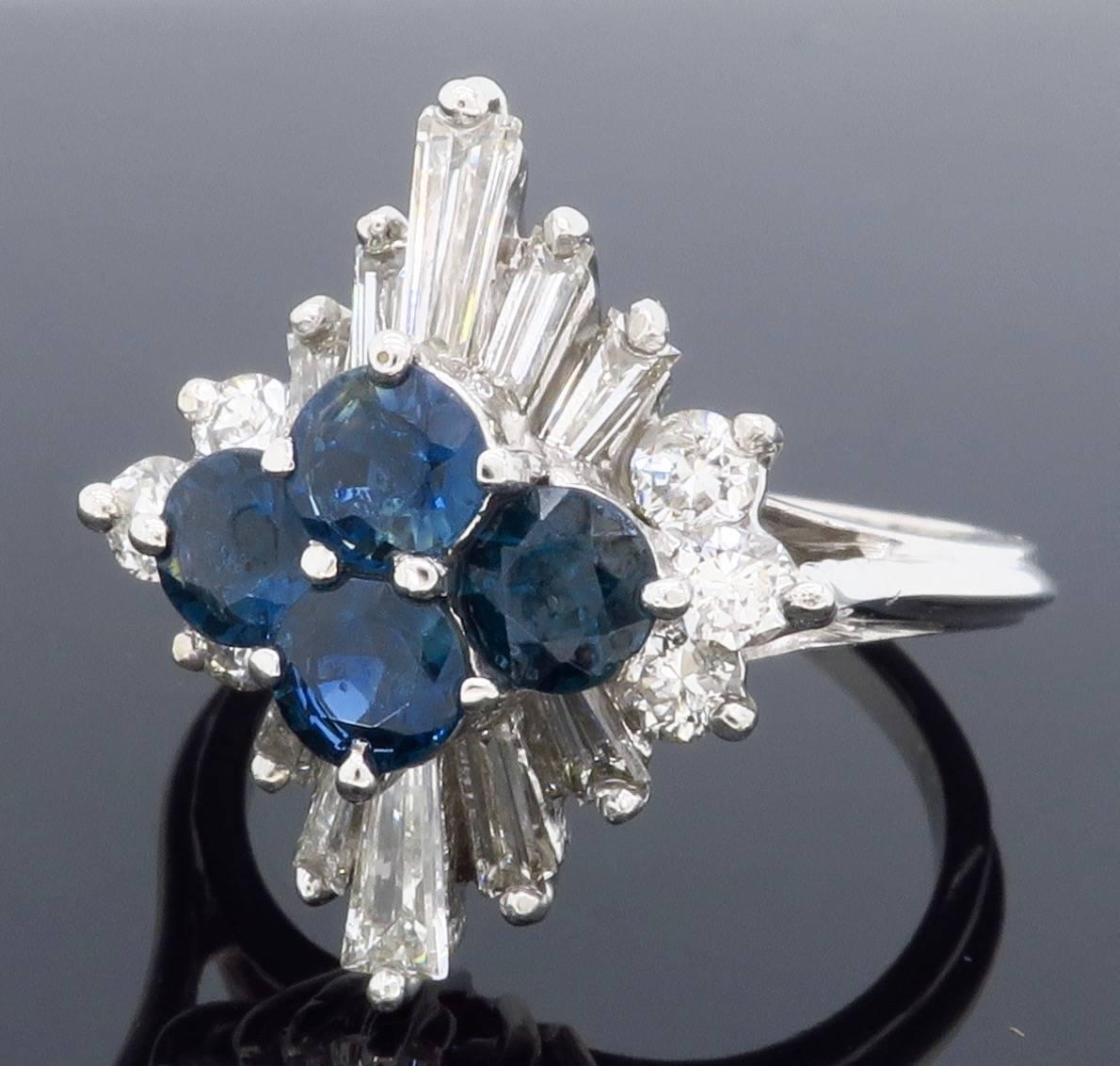 Sapphire Diamond Gold Ring 2
