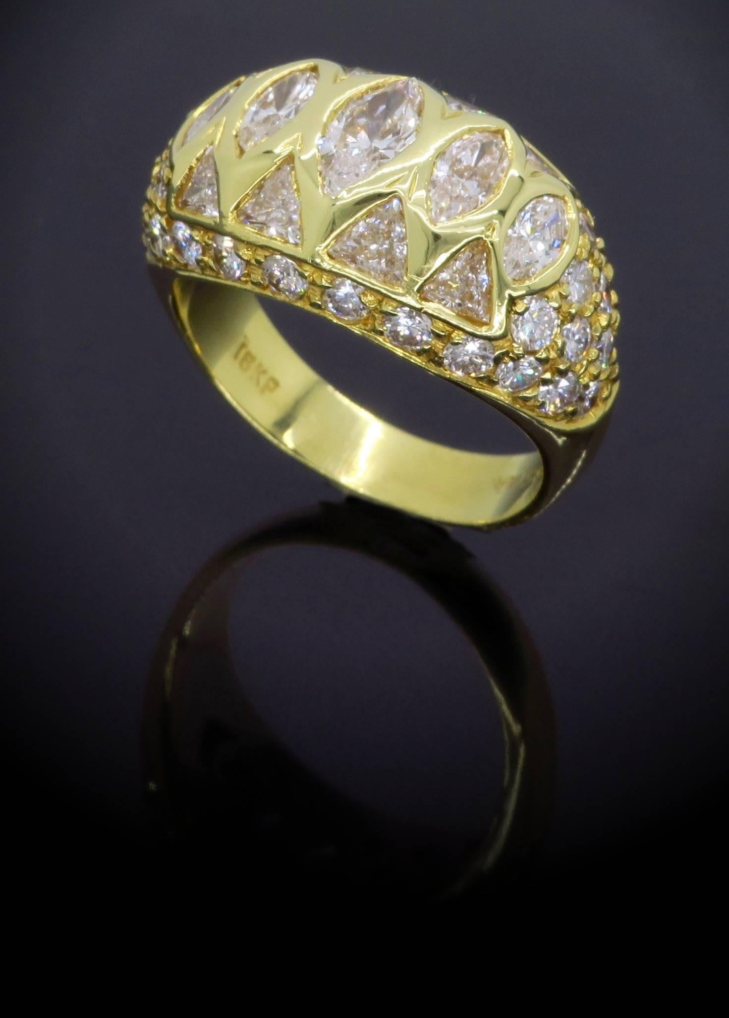 18 Karat Yellow Gold JB Star 3.36CTW Diamond Ring 5