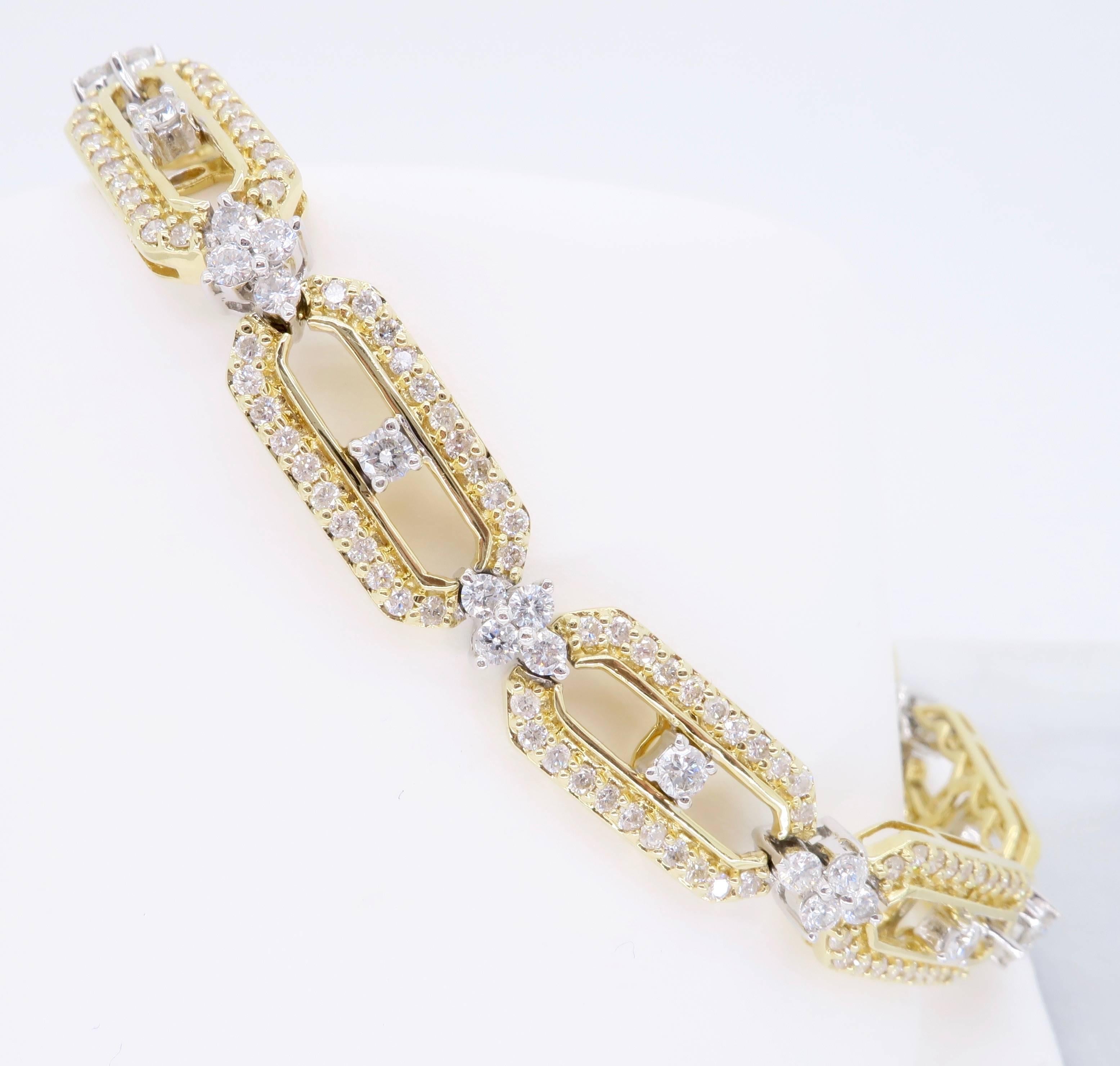 4 Carat Diamond Link Bracelet 1