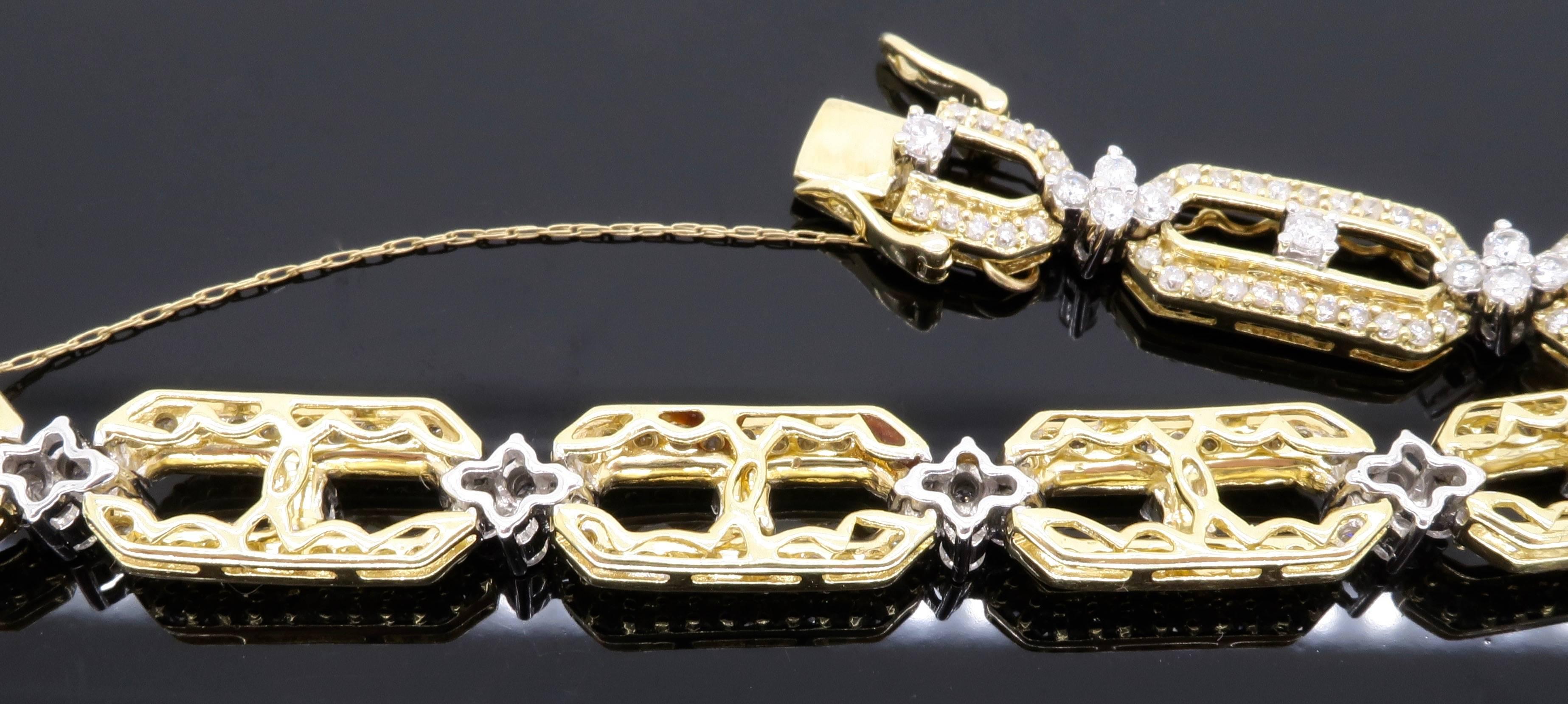 4 Carat Diamond Link Bracelet 2