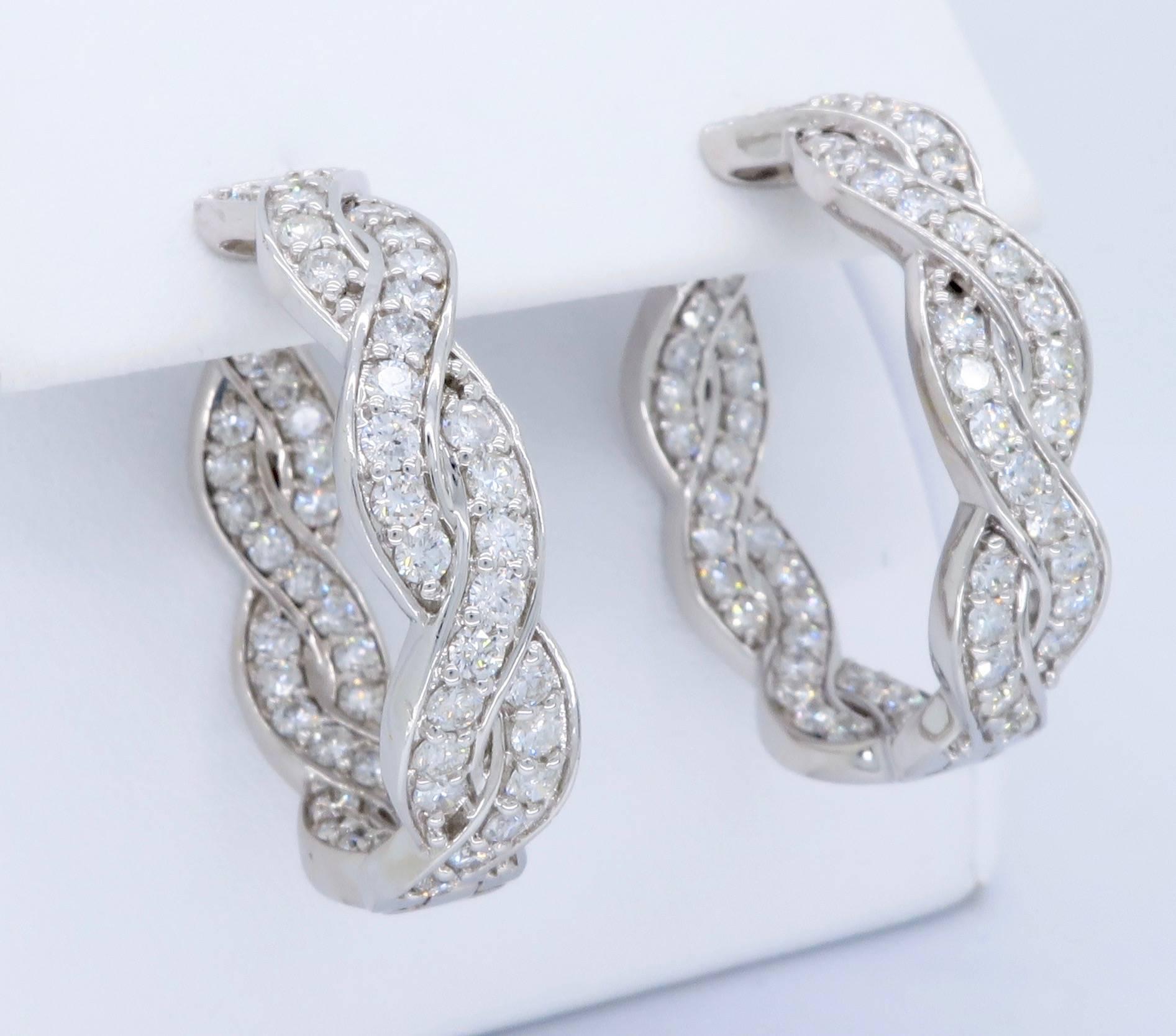 Diamond Inside-out Hoop Earrings 2