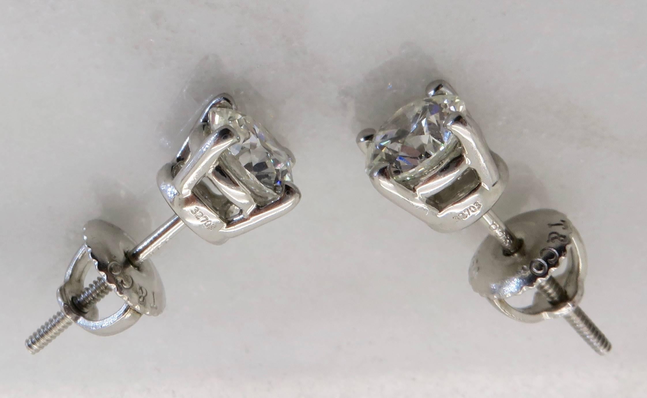 Platinum Tiffany & Co. Diamond Stud Earrings  5