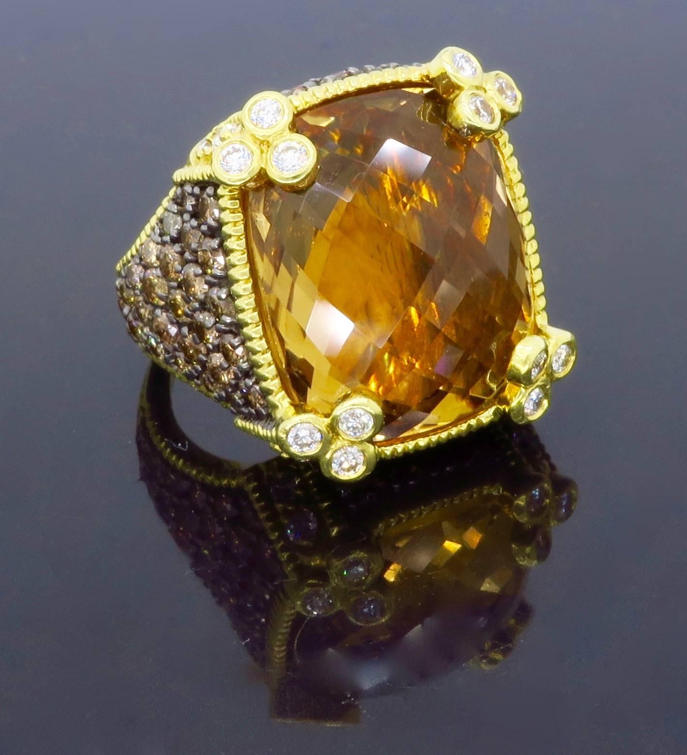 Judith Ripka 18 Karat Gold Monaco Diamantring 1