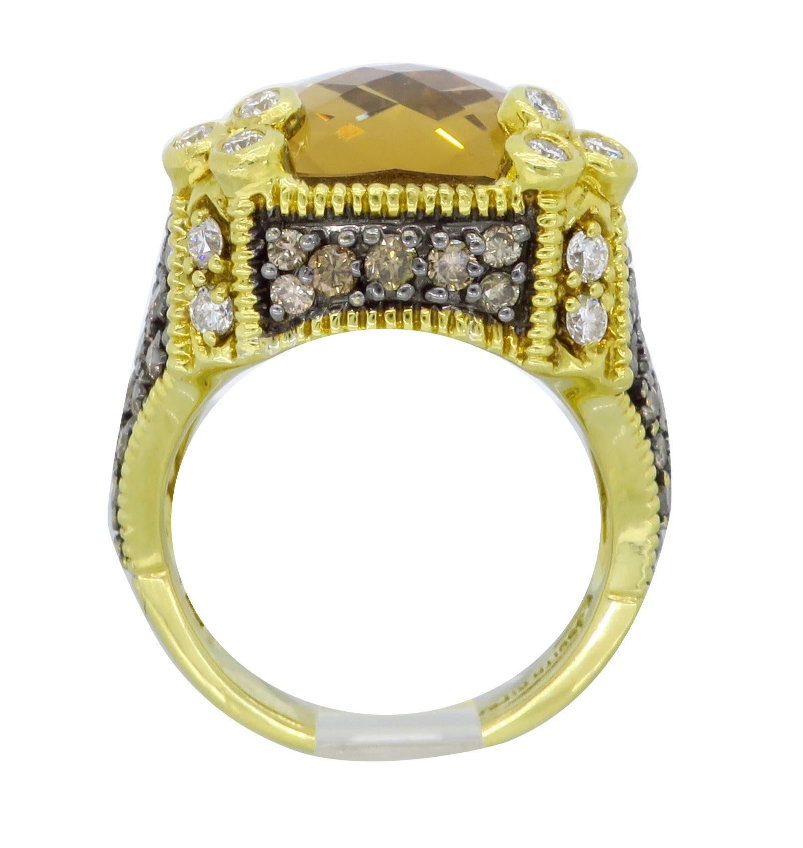 Judith Ripka 18 Karat Gold Monaco Diamantring 2