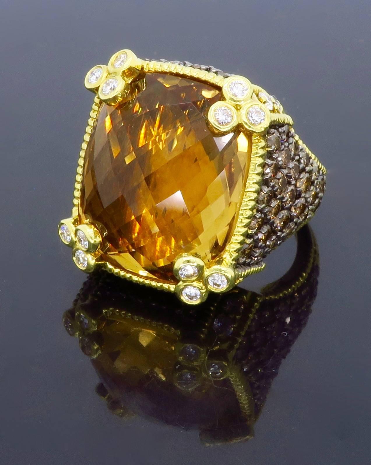 Judith Ripka 18 Karat Gold Monaco Diamantring 3