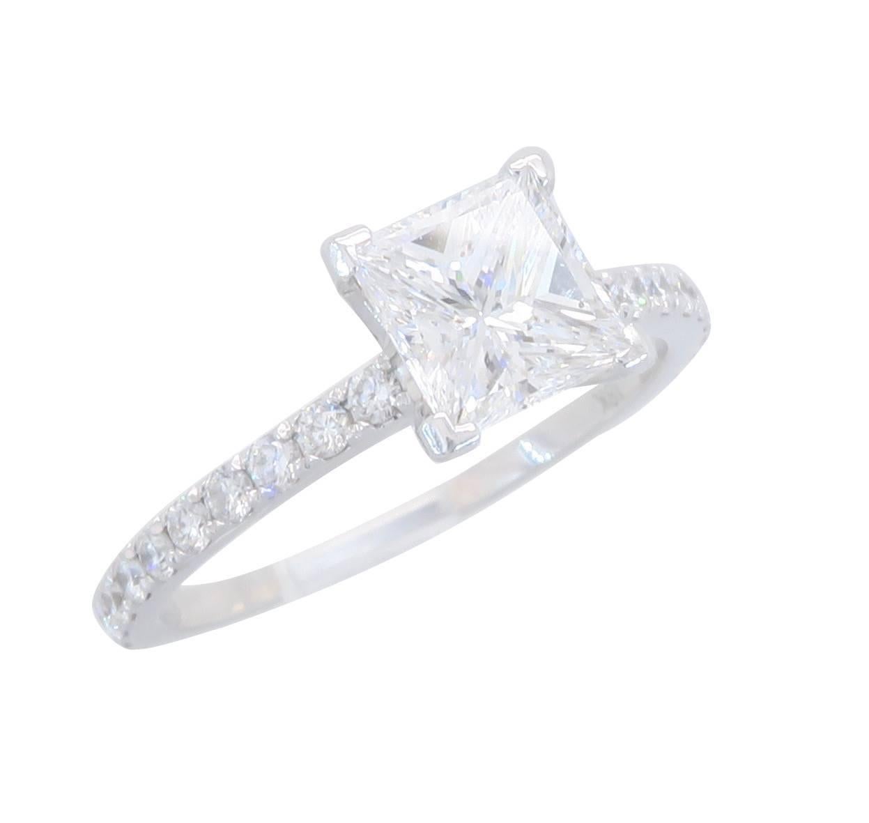 Women's  GIA 1.36 Carat Diamond Engagement Ring 