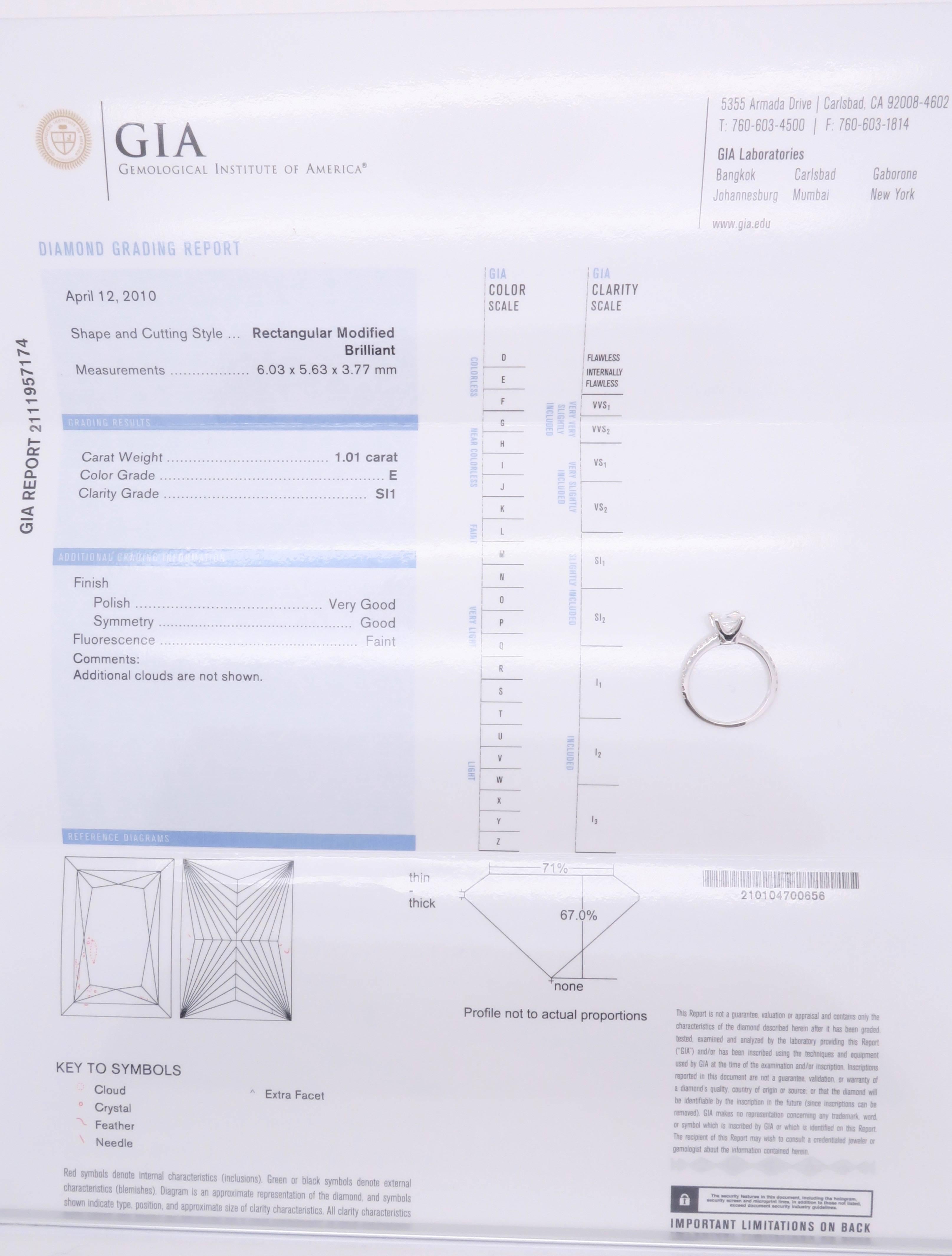  GIA 1.36 Carat Diamond Engagement Ring  6