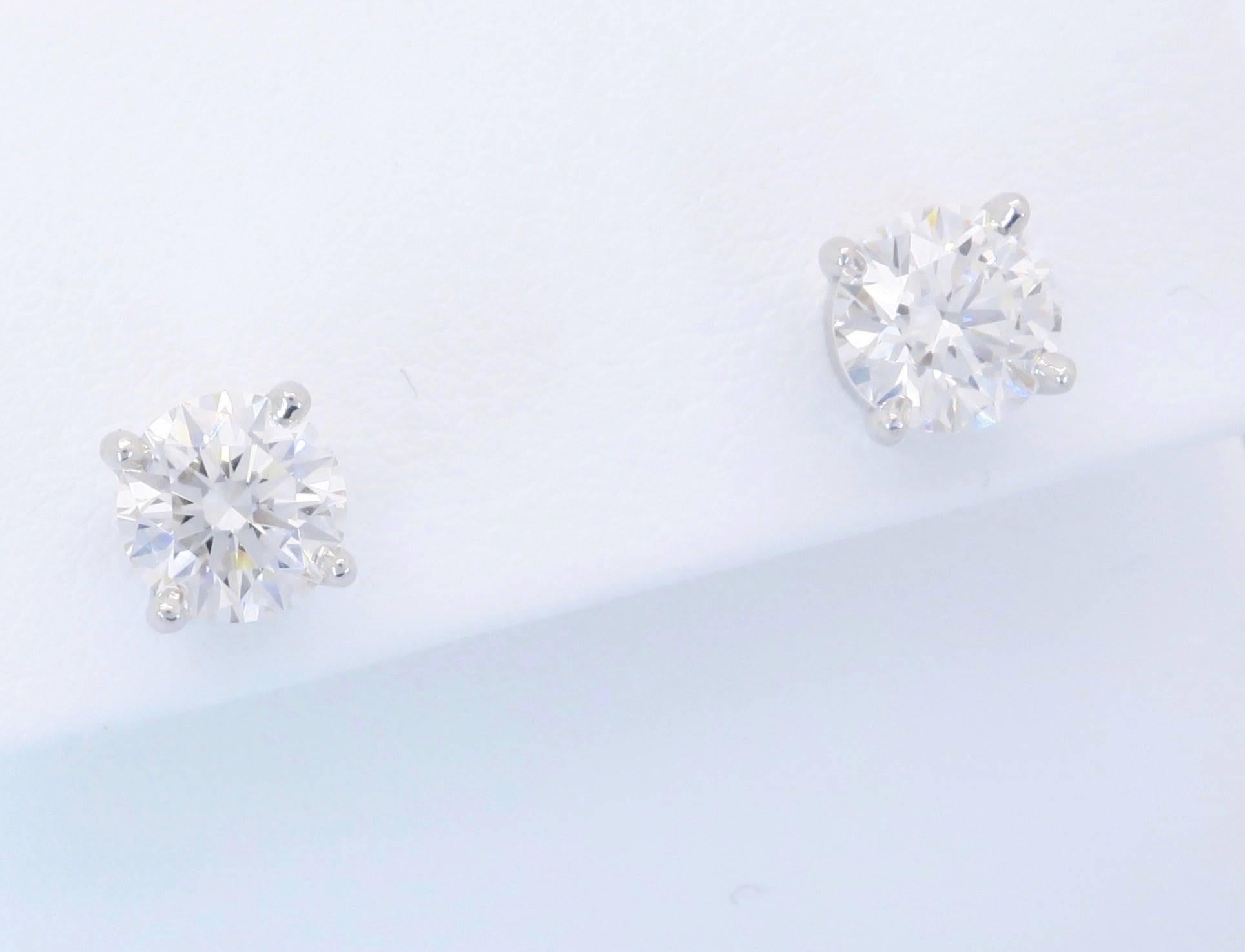 Tiffany & Co. Diamond Platinum Stud Earrings 5