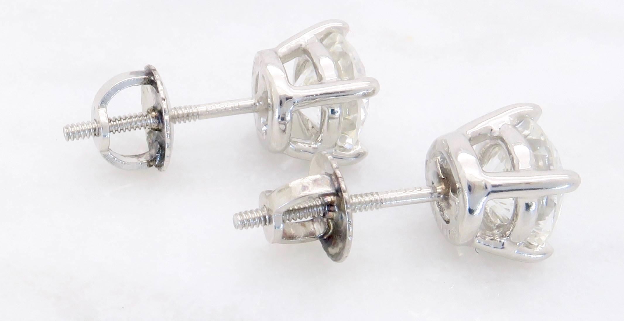 Tiffany & Co. Diamond Platinum Stud Earrings 4