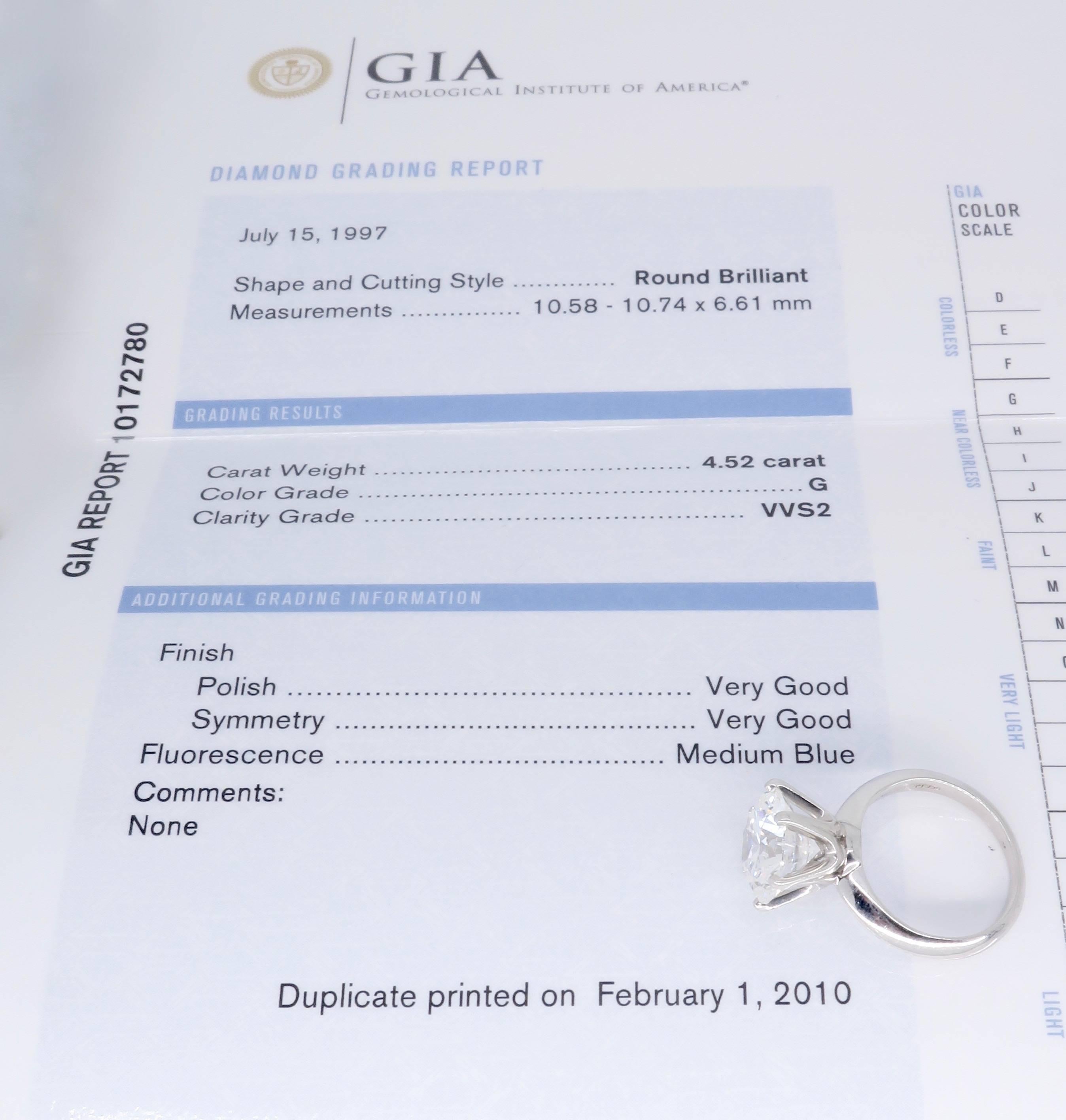 Tiffany & Co. GIA Certified Diamond Platinum Engagement Ring 4