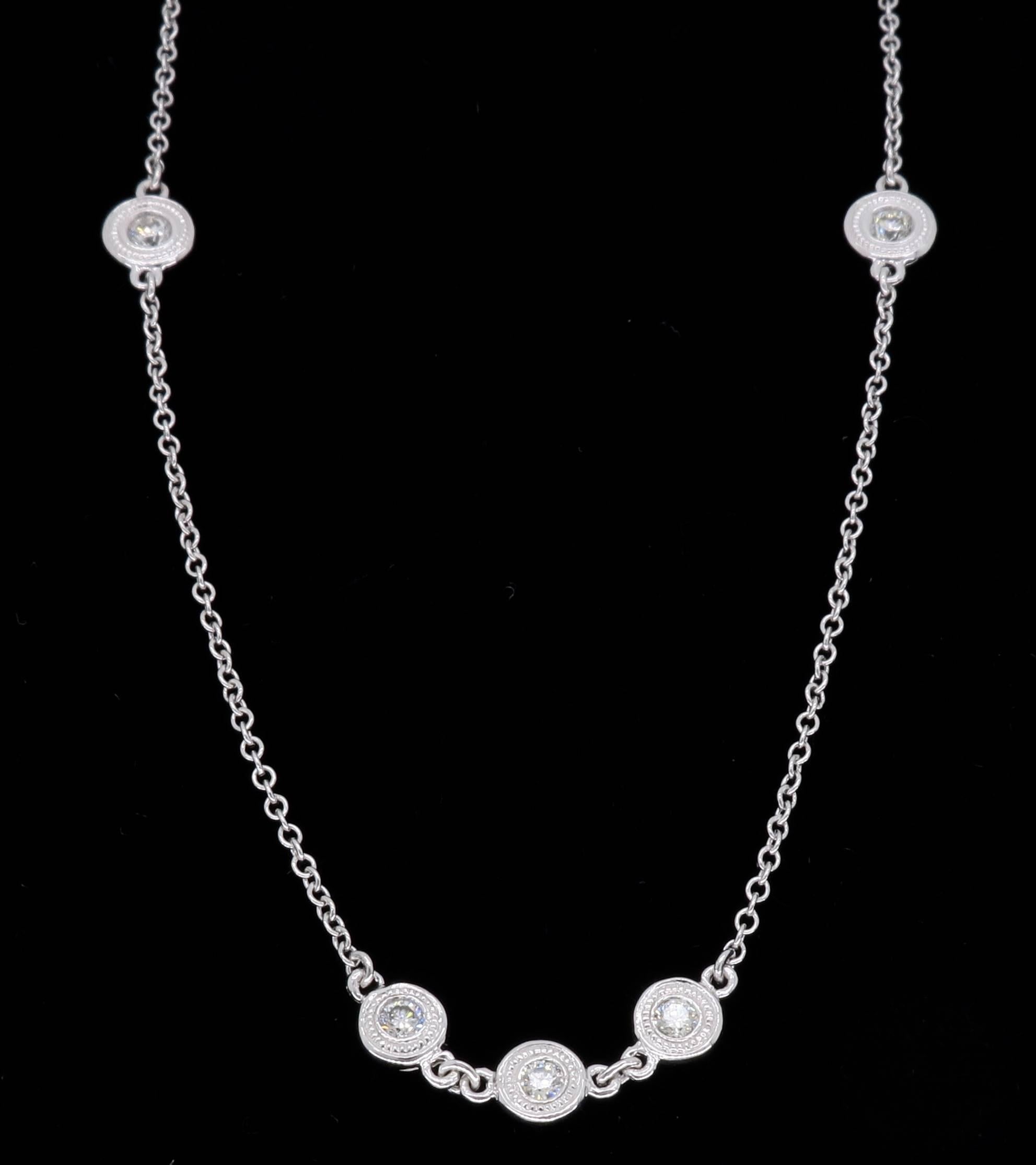 .78 Carat Diamonds by the Yard Style Necklace 3